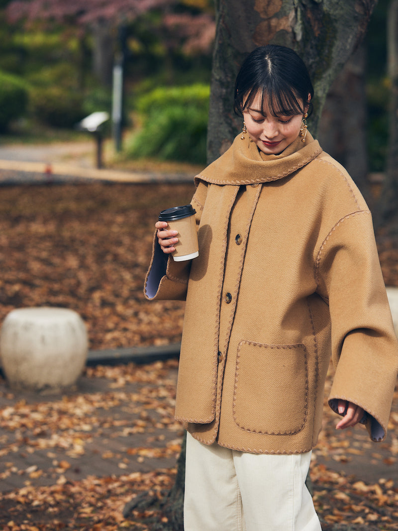 with stall coat【camel】