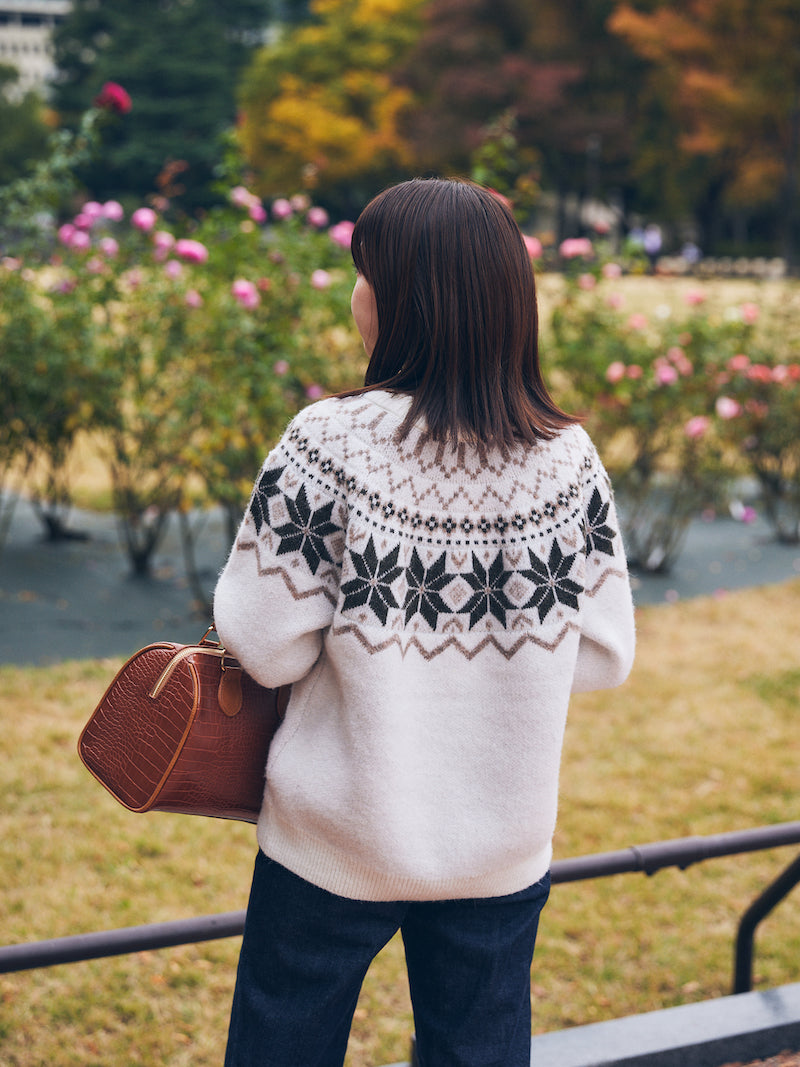 nordic knit pullover【ivory】