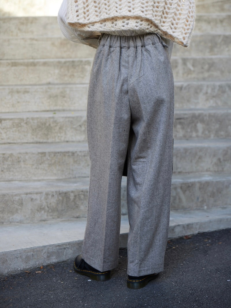 herringbone side belt pant