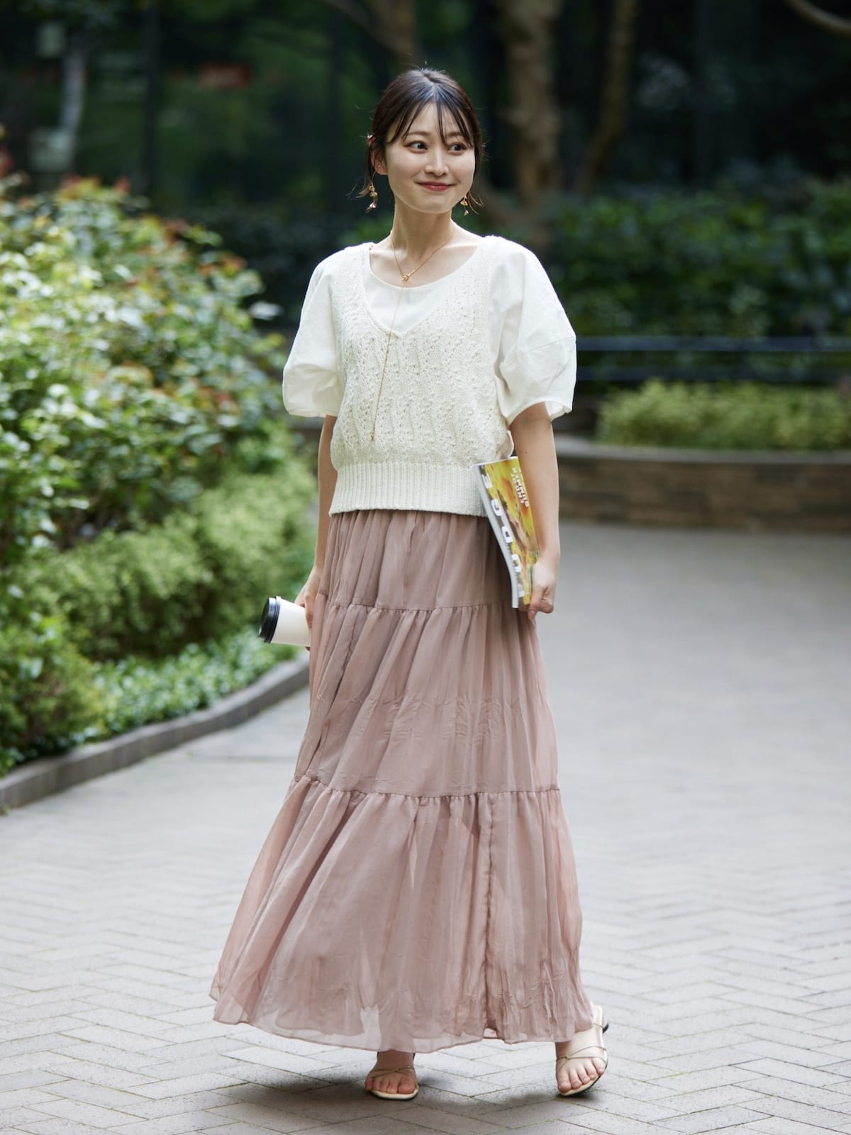 tiered fuwafuwa skirt