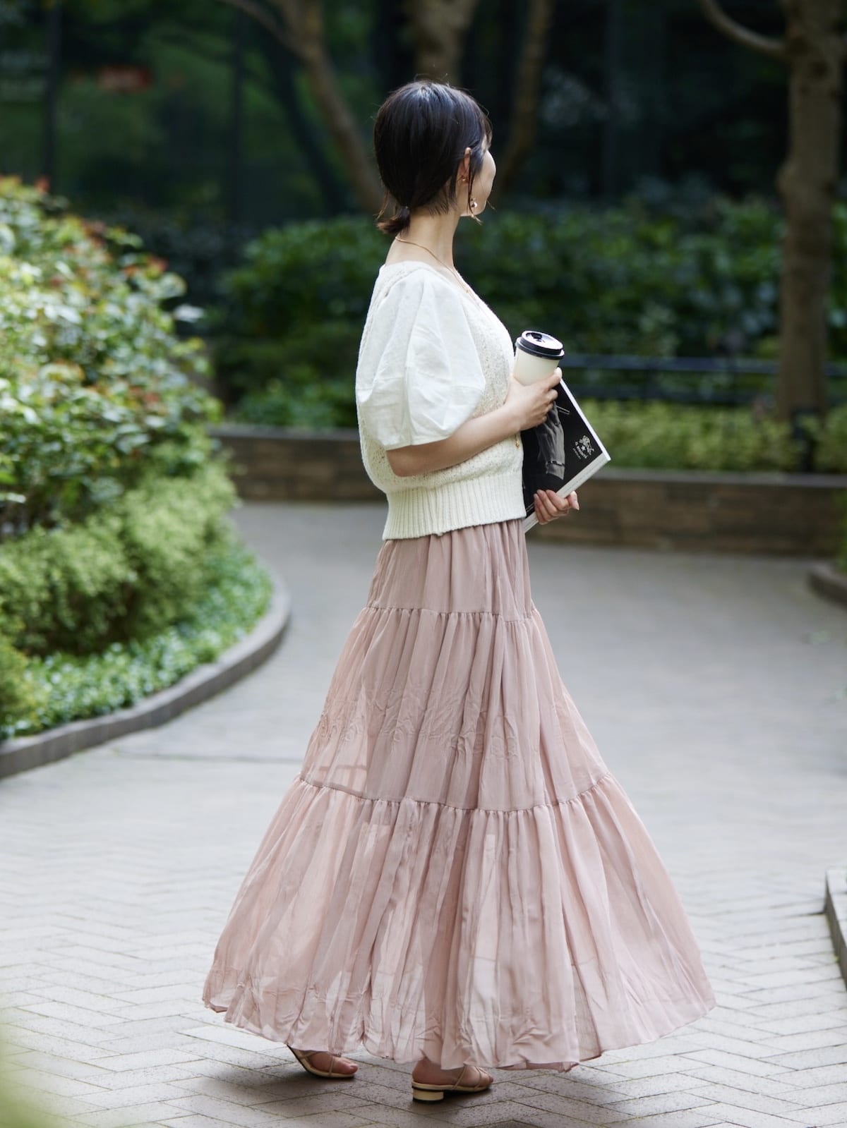 tiered fuwafuwa skirt