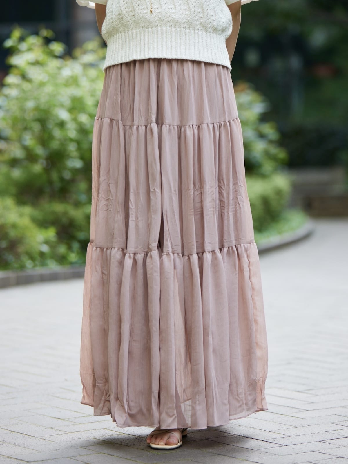 tiered fuwafuwa skirt
