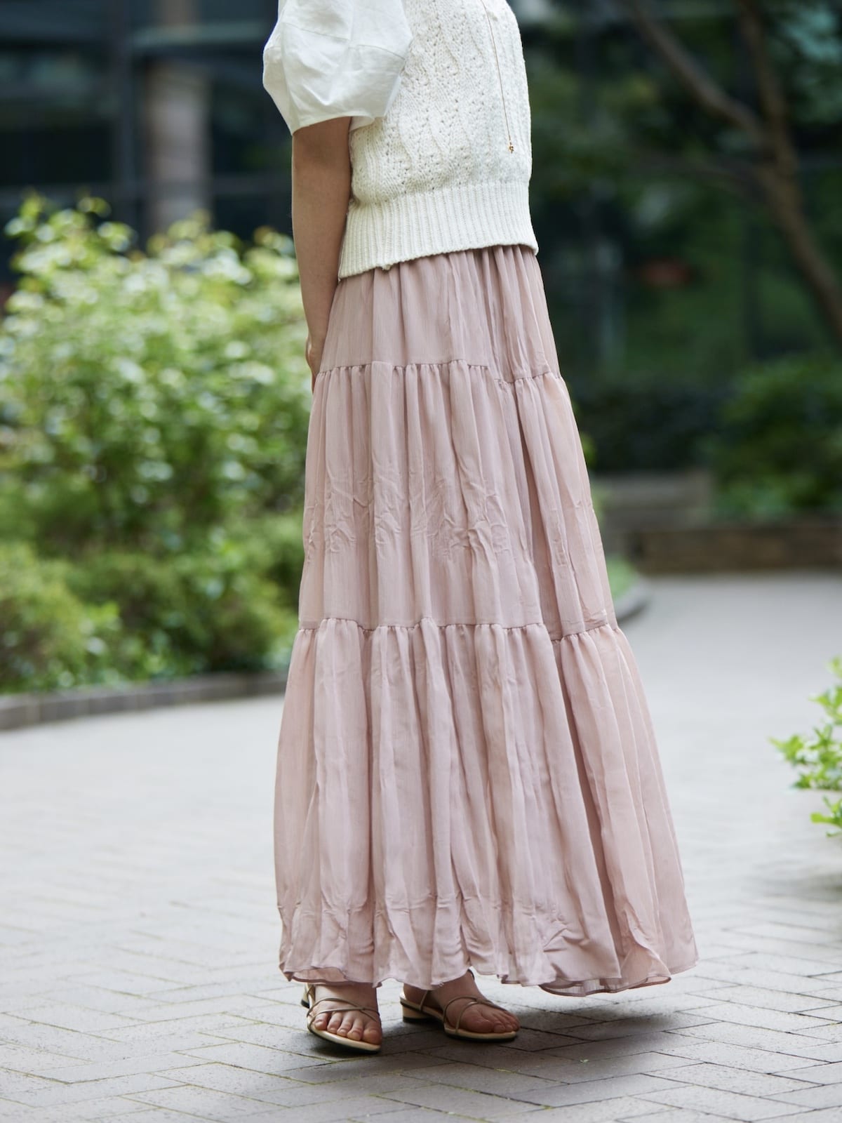tiered fuwafuwa skirt