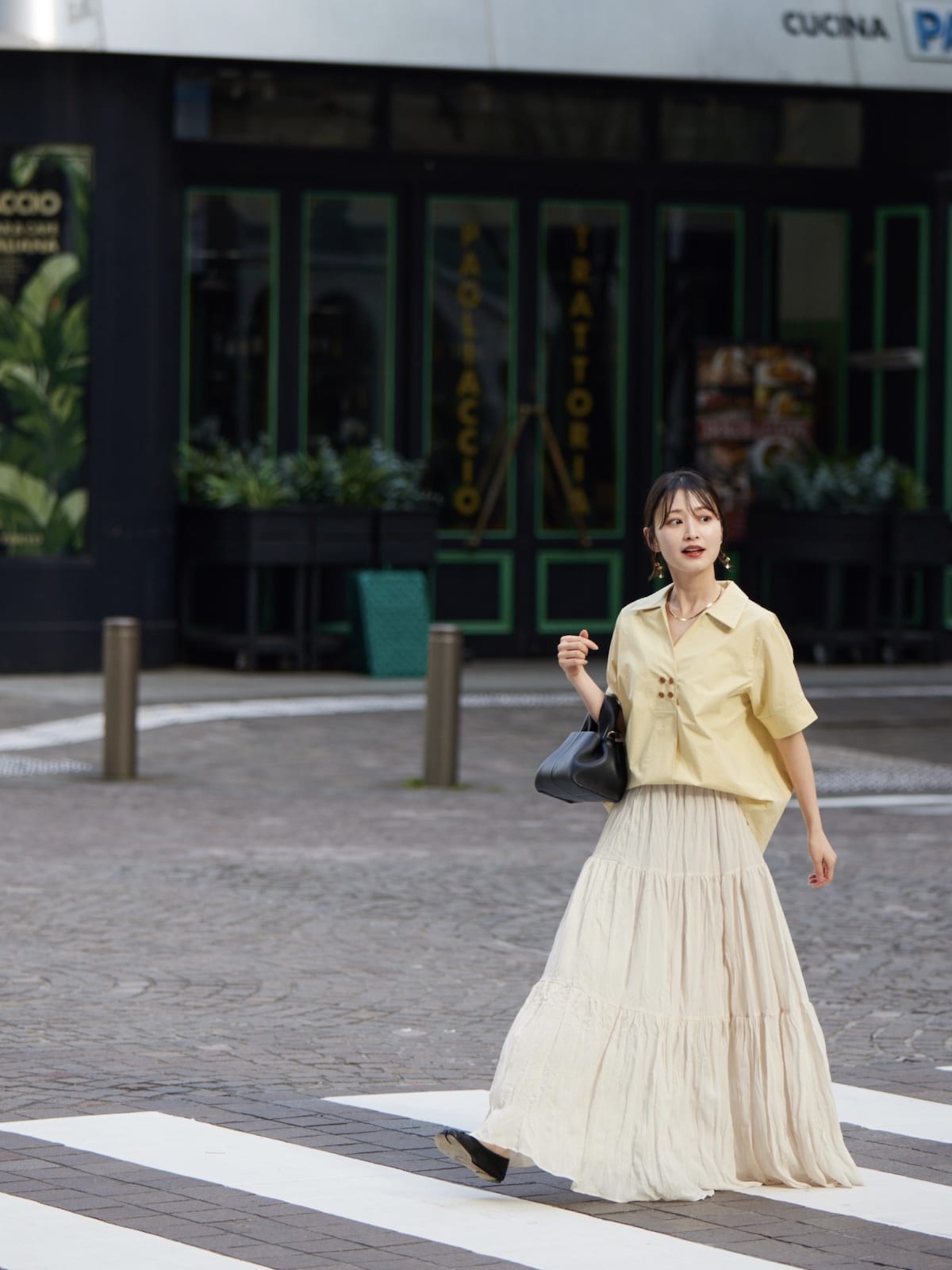 tiered fuwafuwa skirt