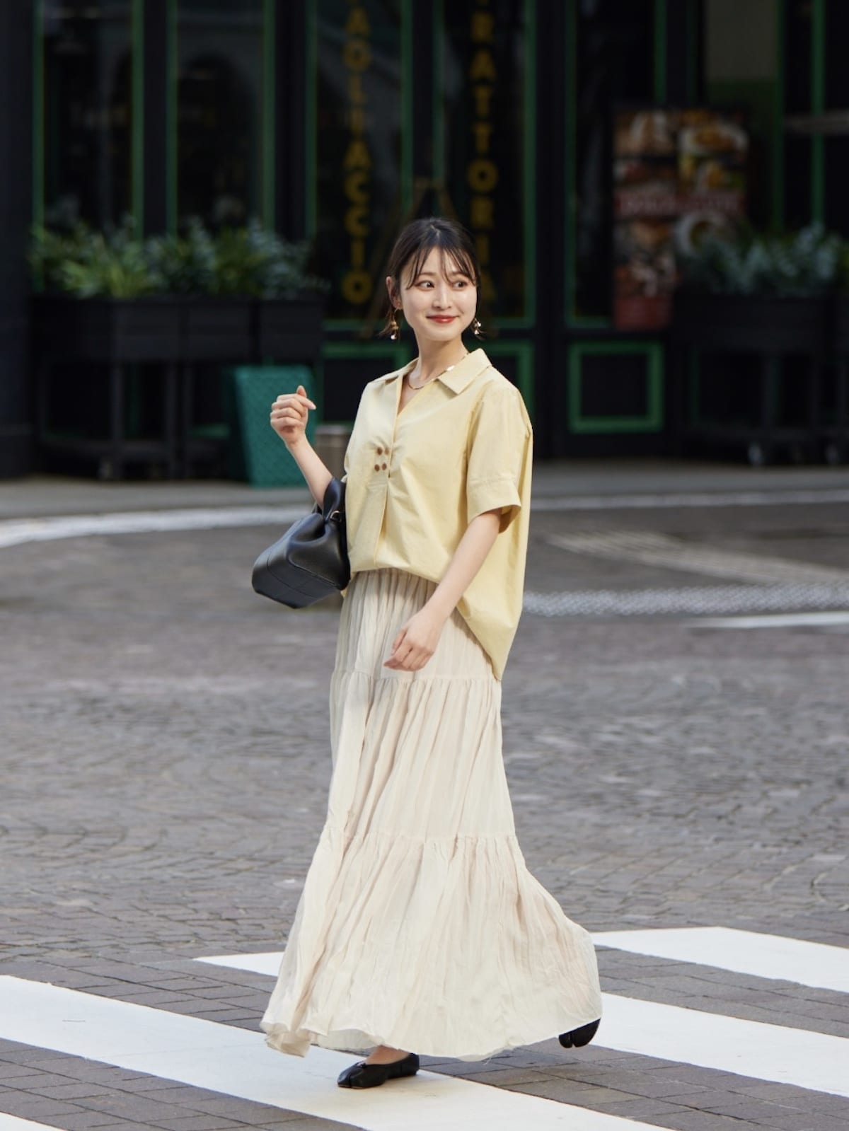 tiered fuwafuwa skirt