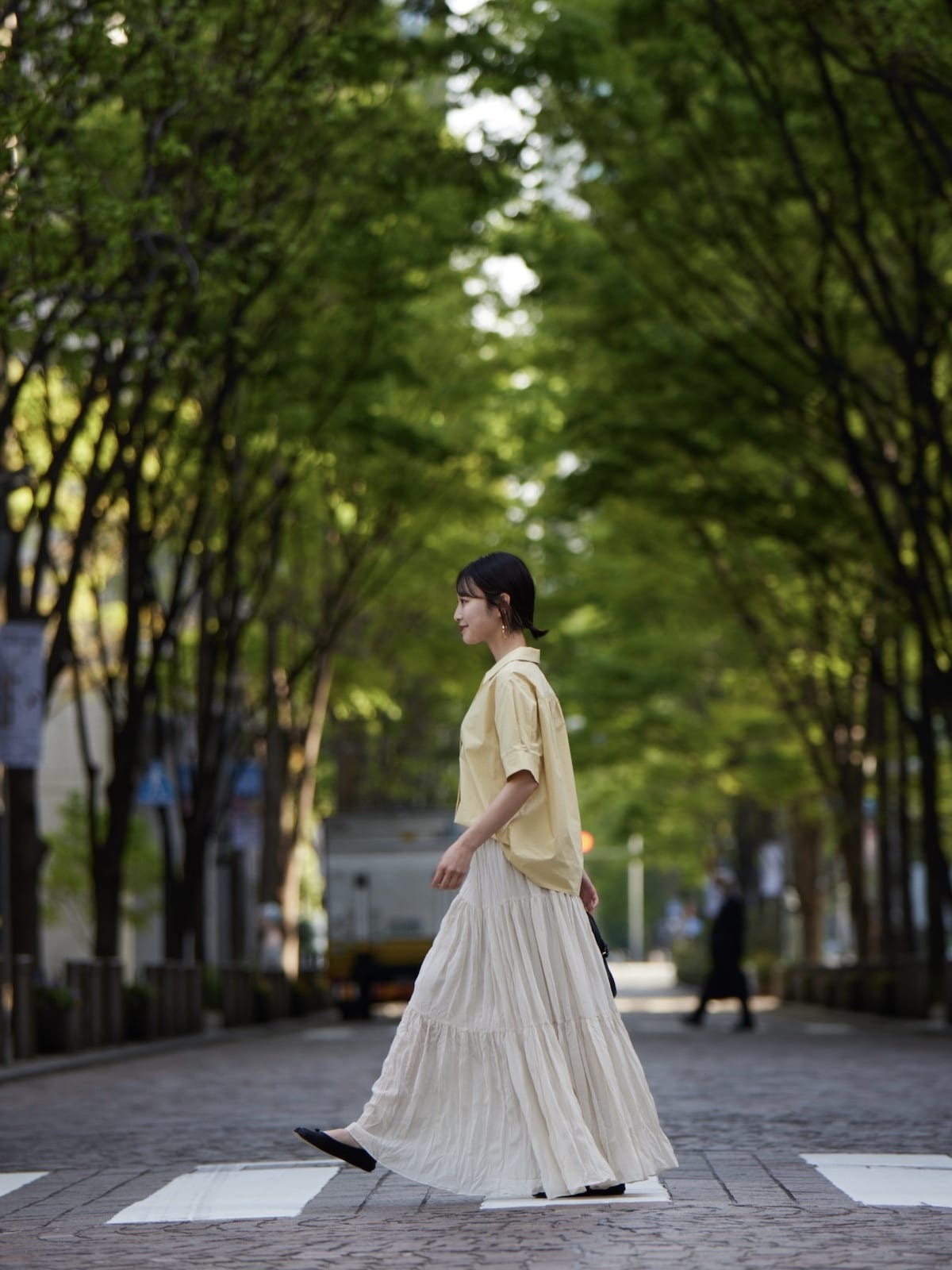tiered fuwafuwa skirt