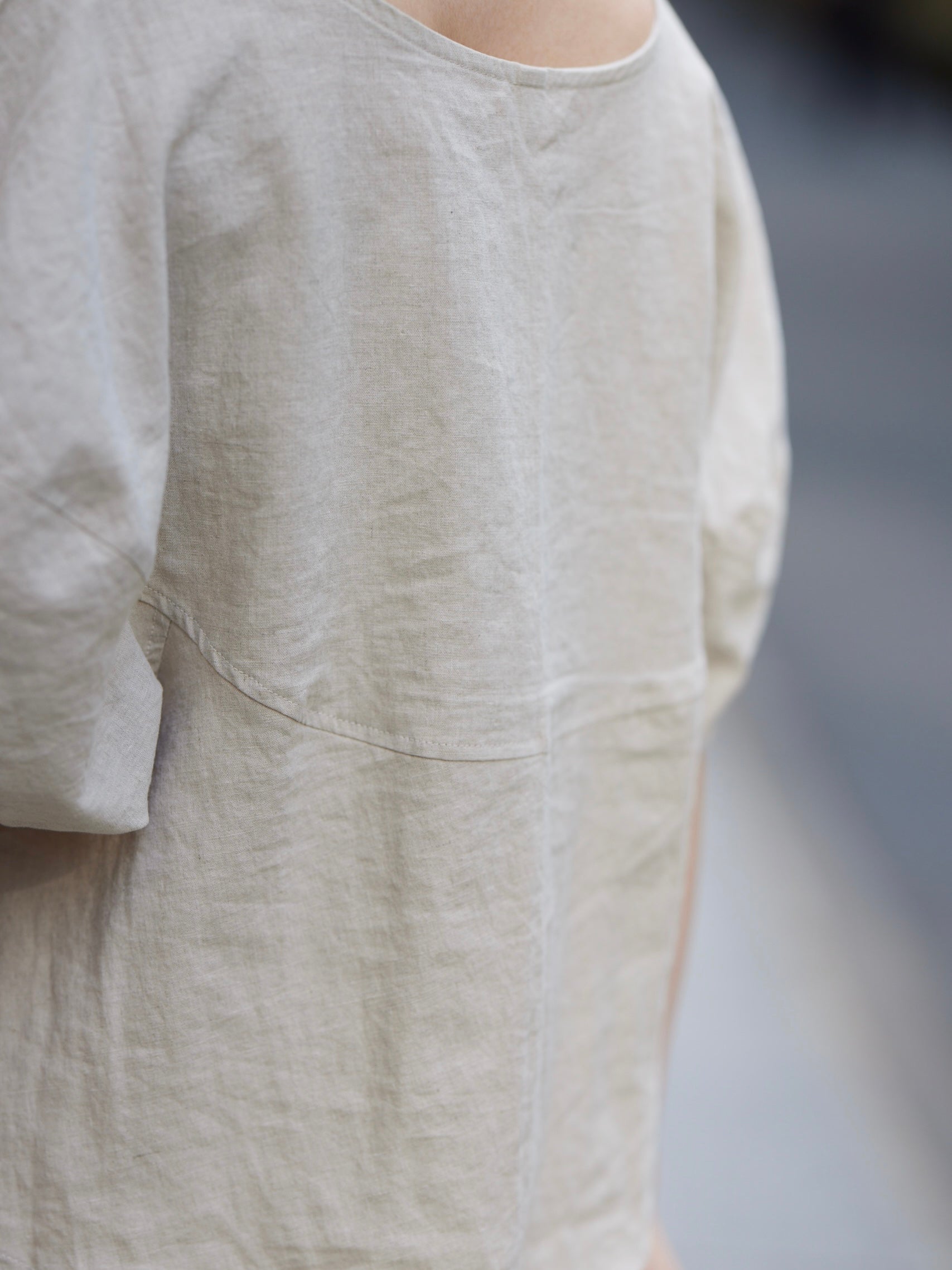 puff sleeve linen tops