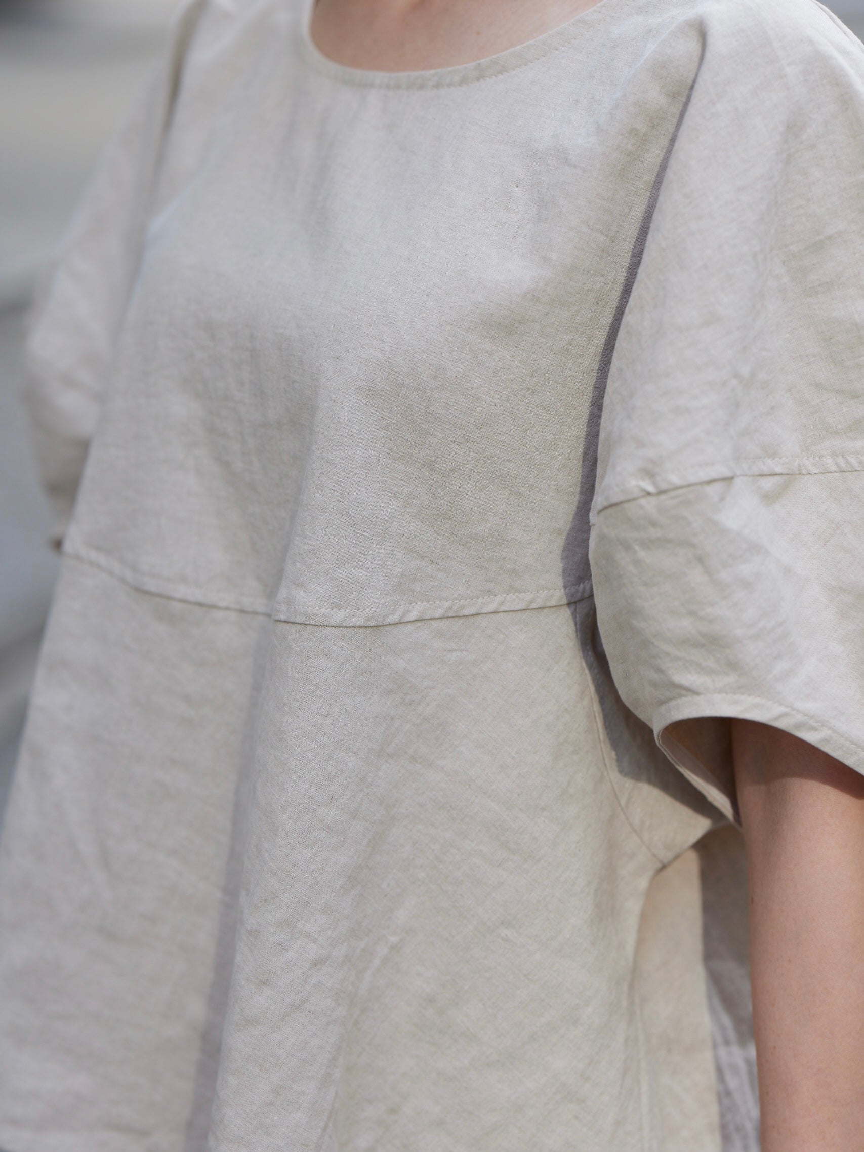 puff sleeve linen tops