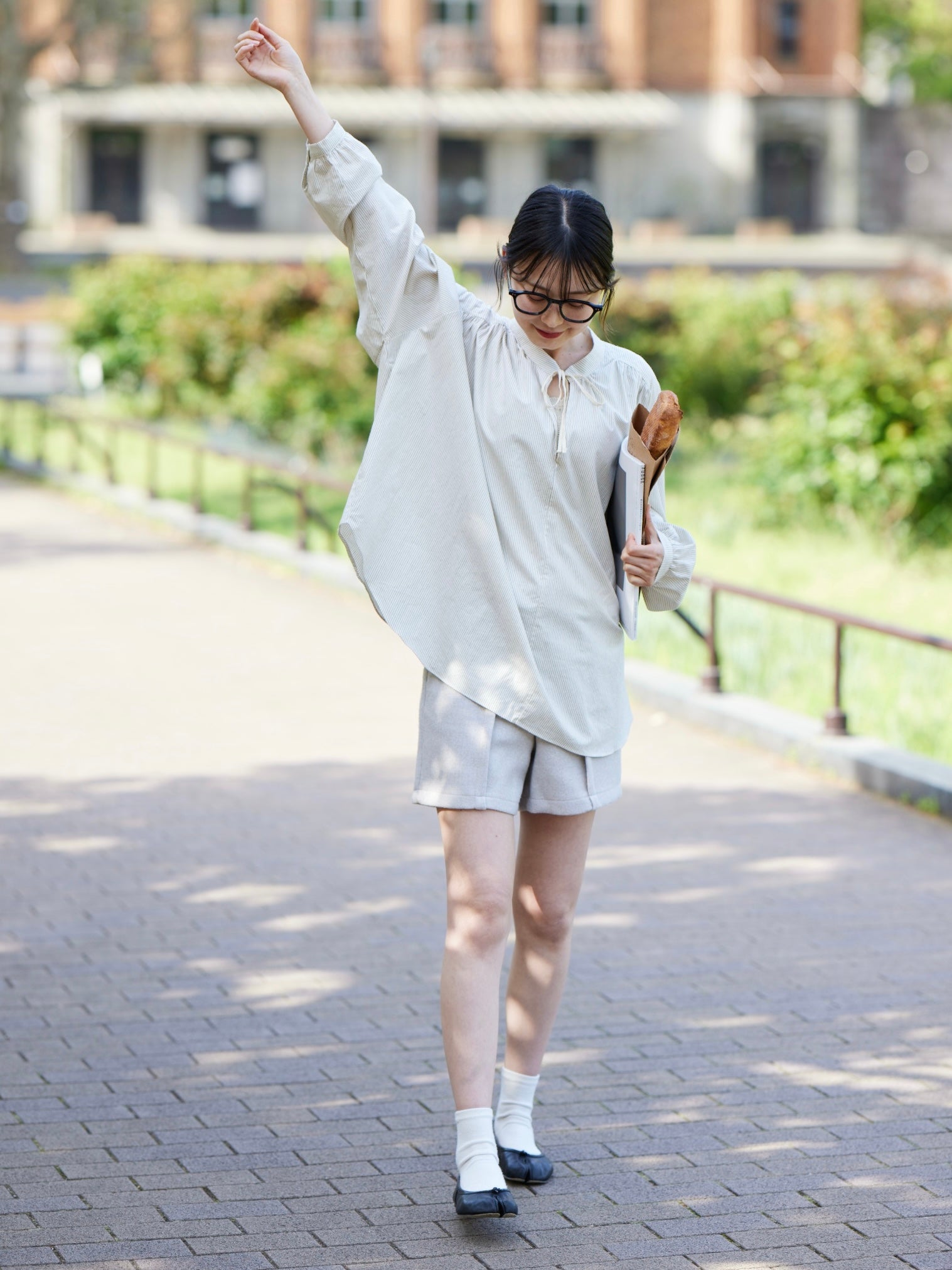 chiffon flare blouse