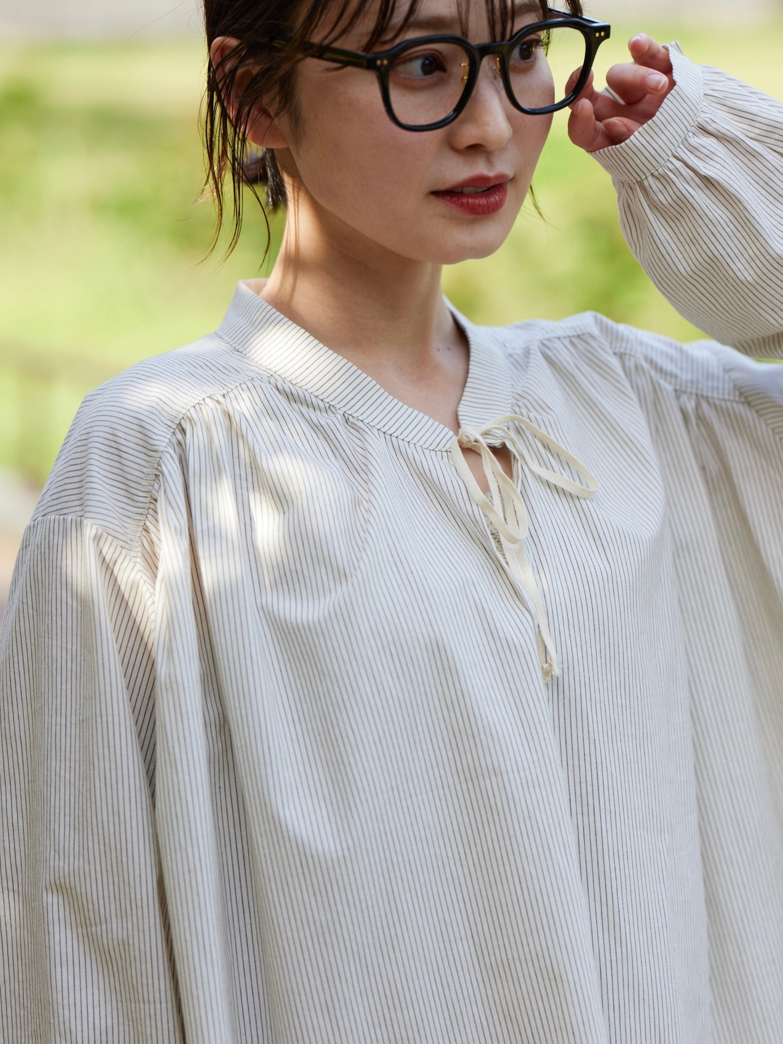 chiffon flare blouse
