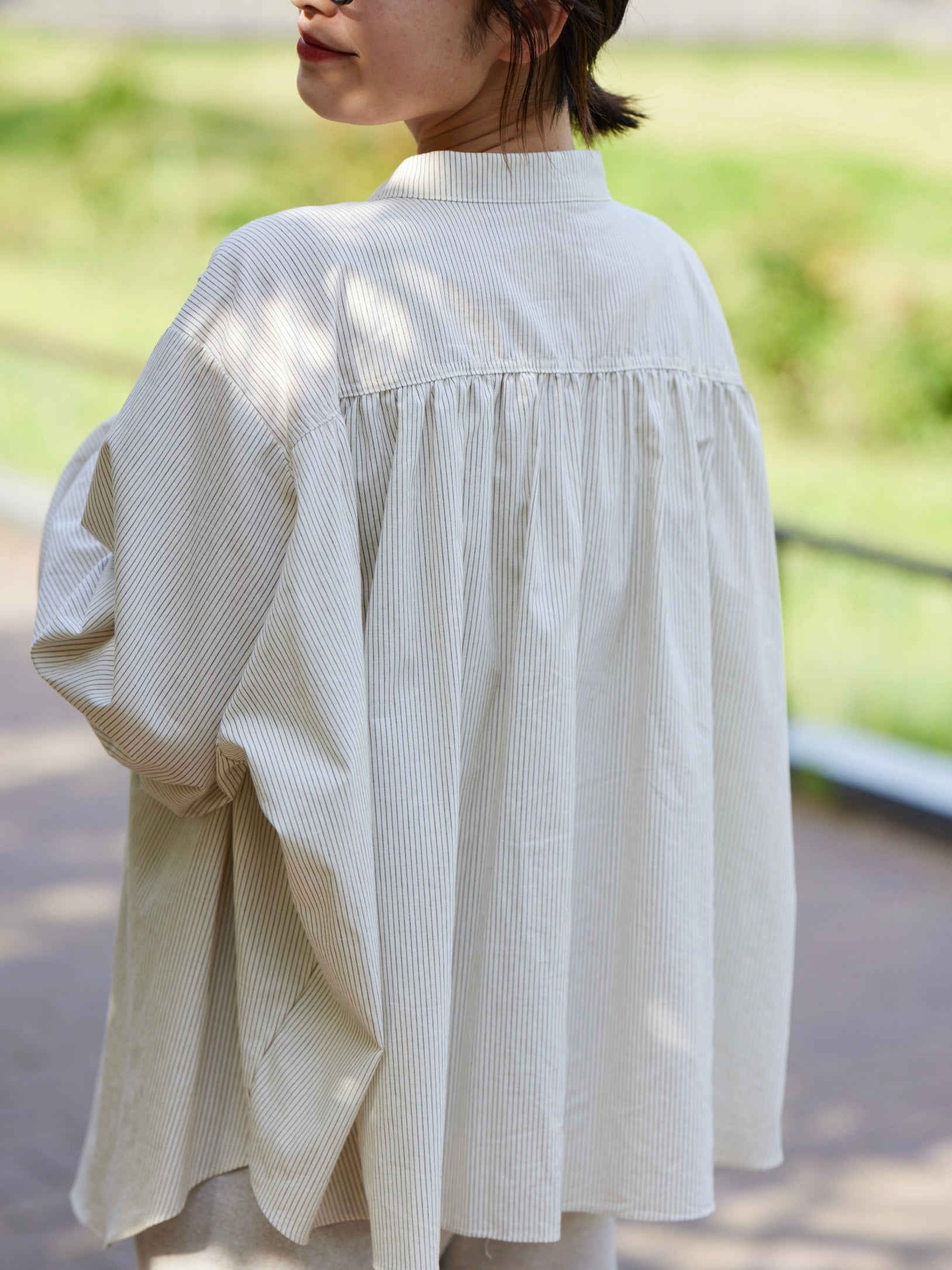 chiffon flare blouse