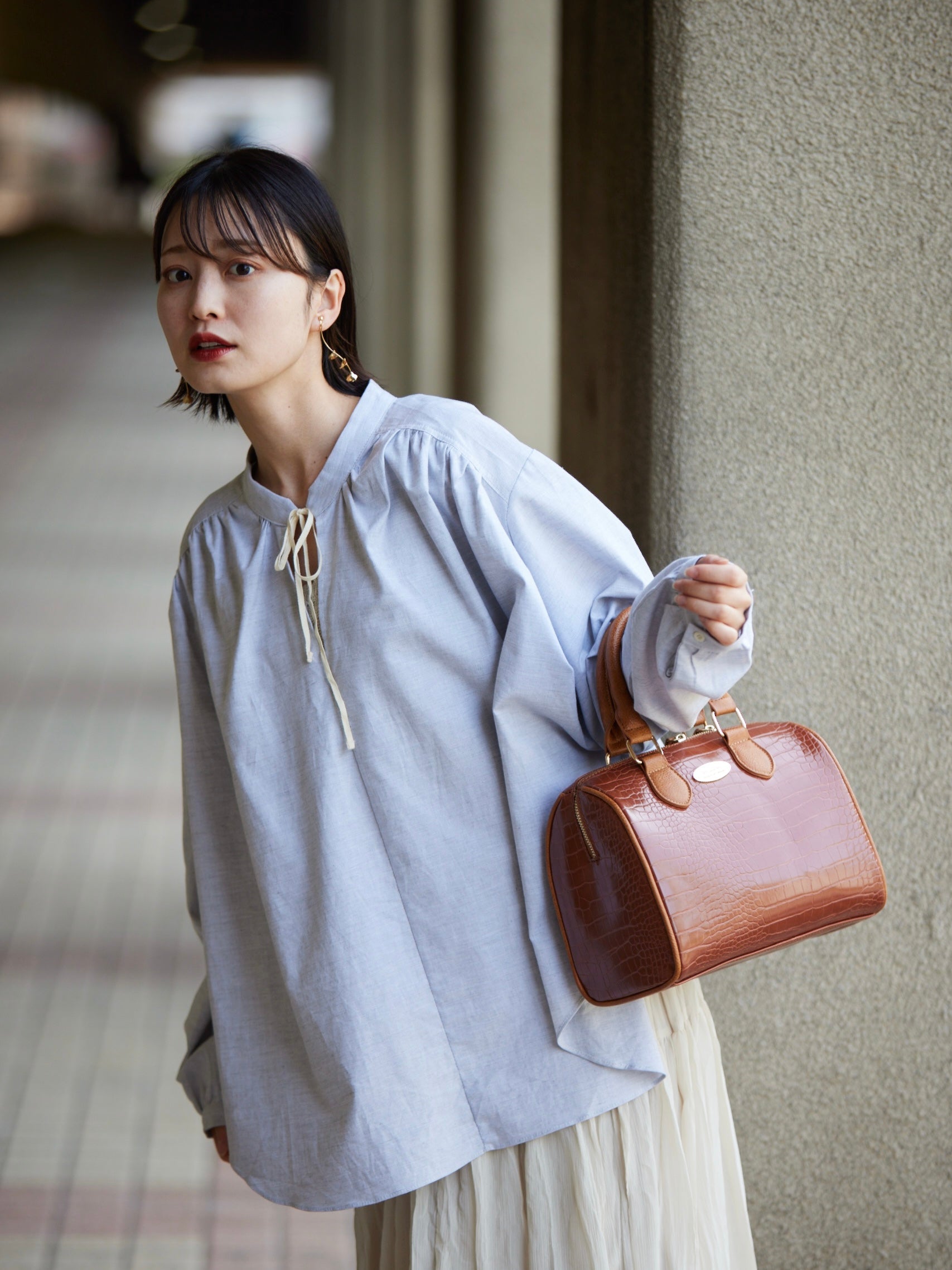 chiffon flare blouse