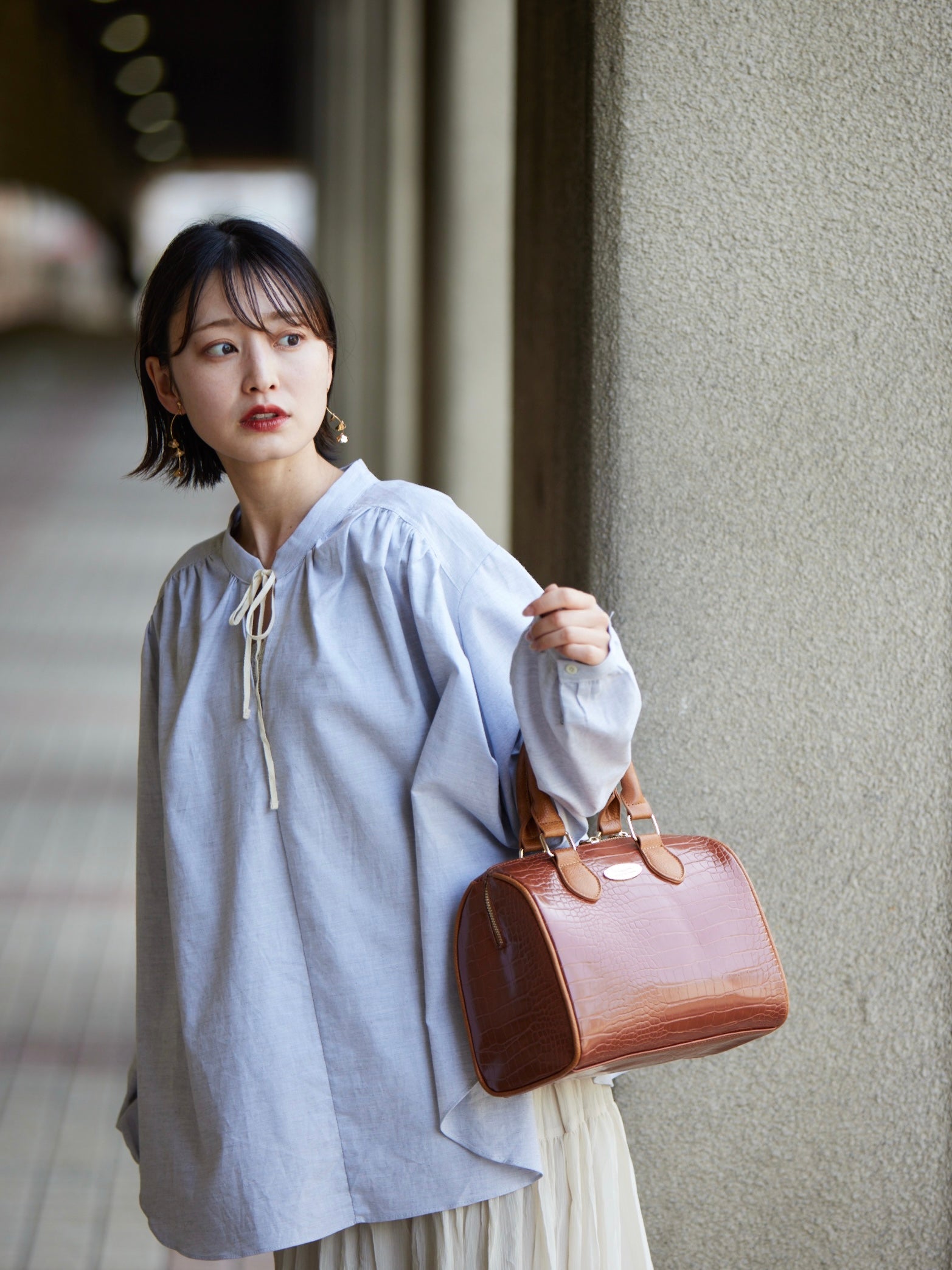 chiffon flare blouse