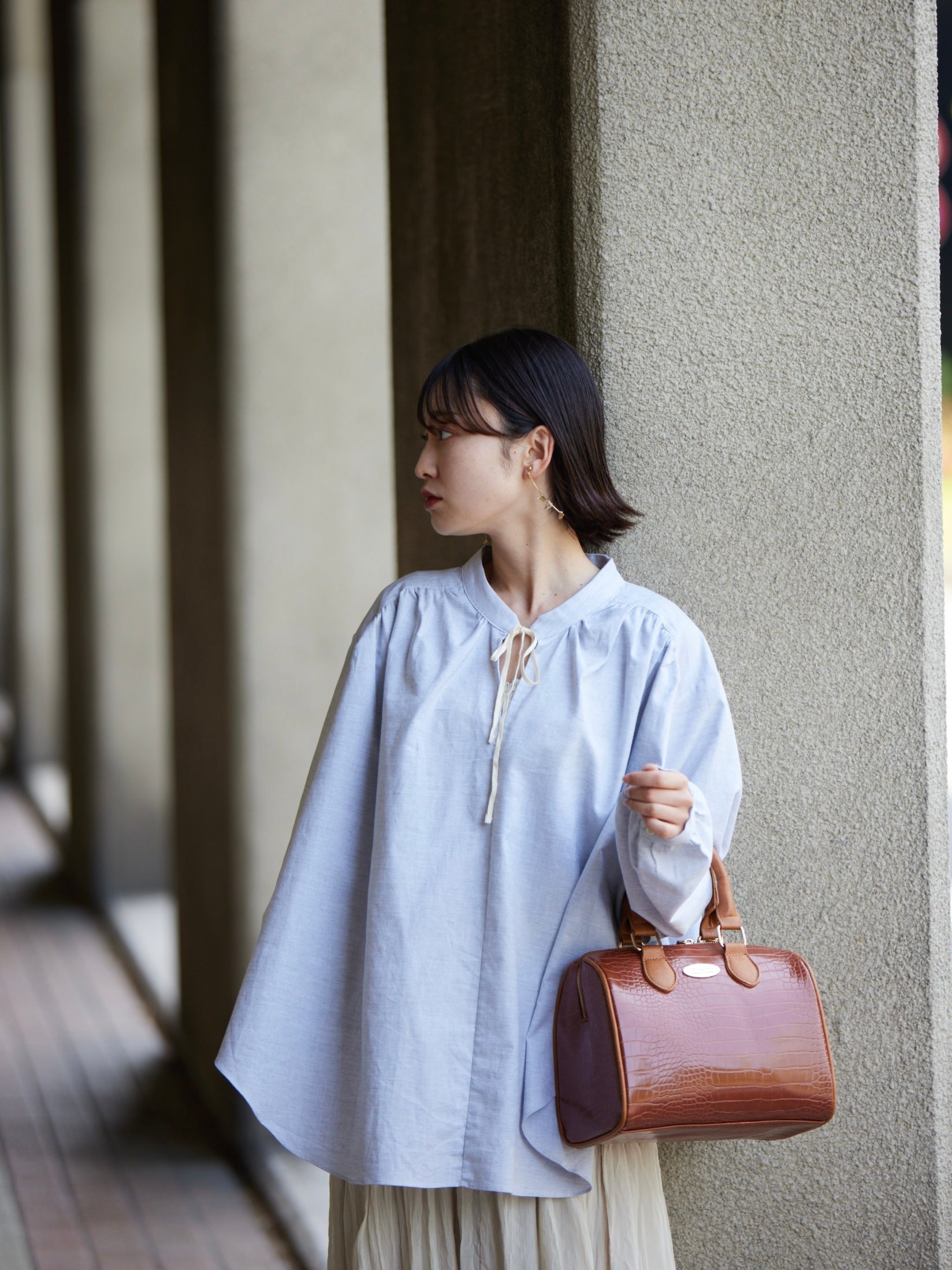 chiffon flare blouse