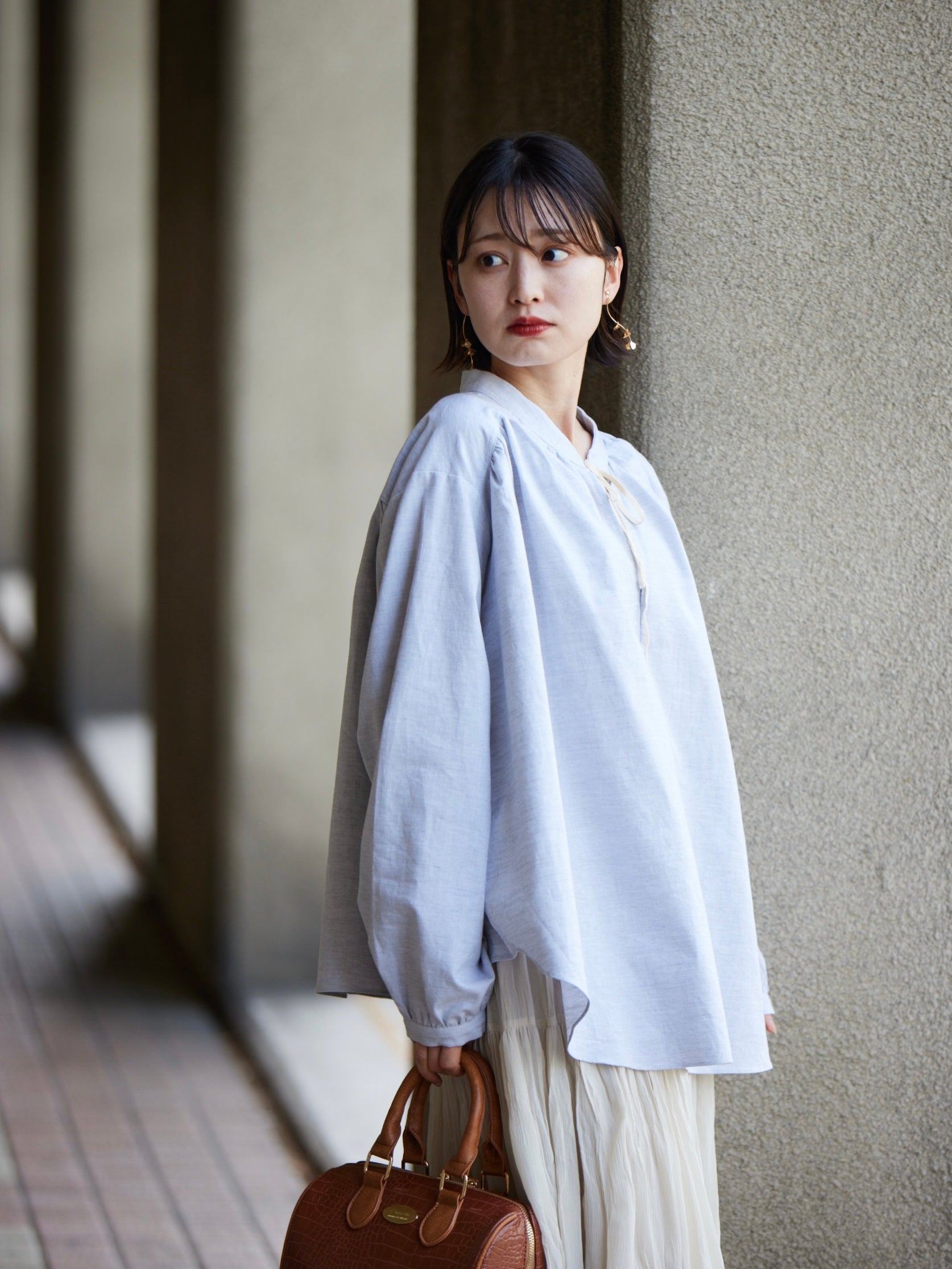 chiffon flare blouse