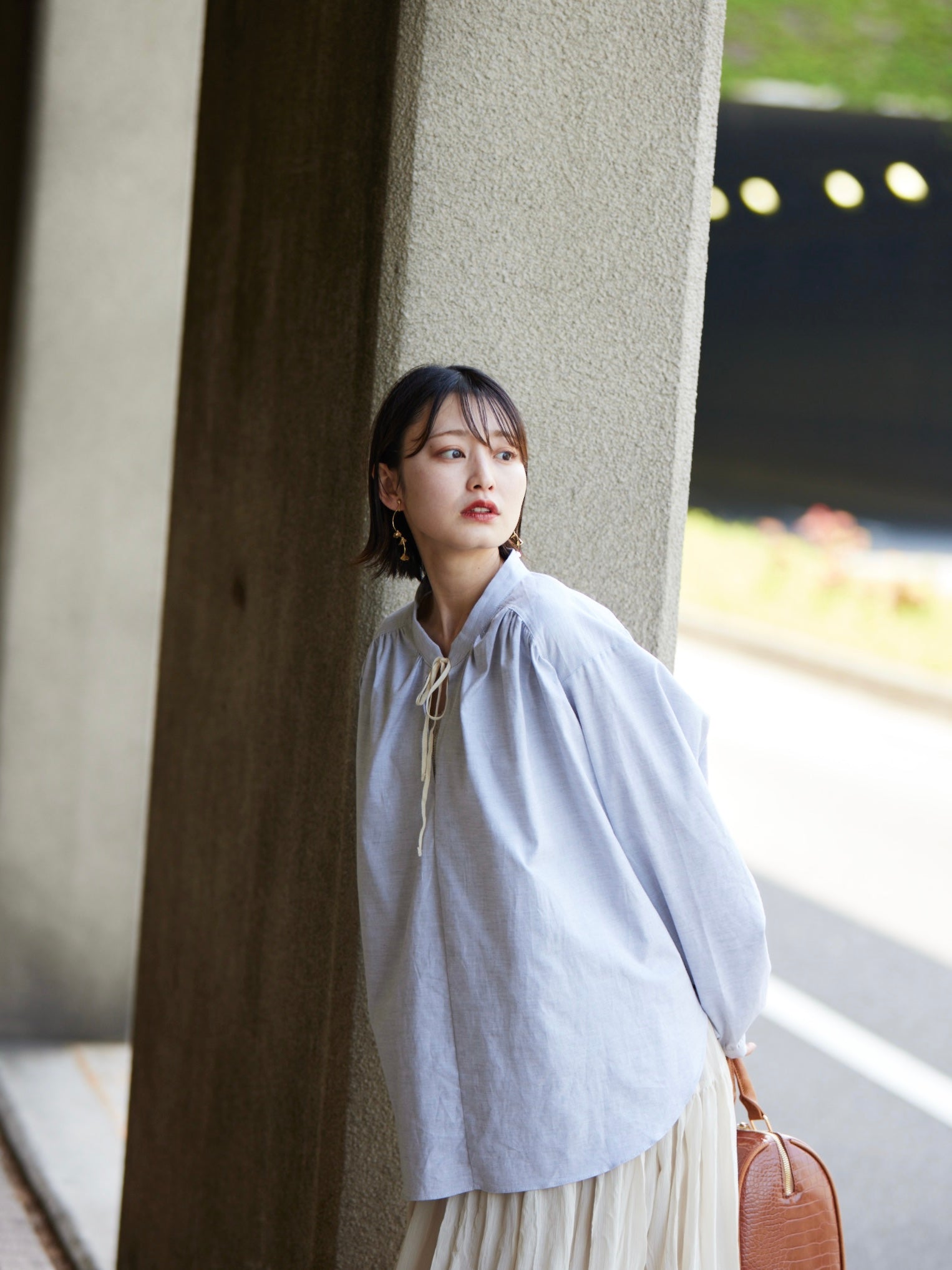 chiffon flare blouse