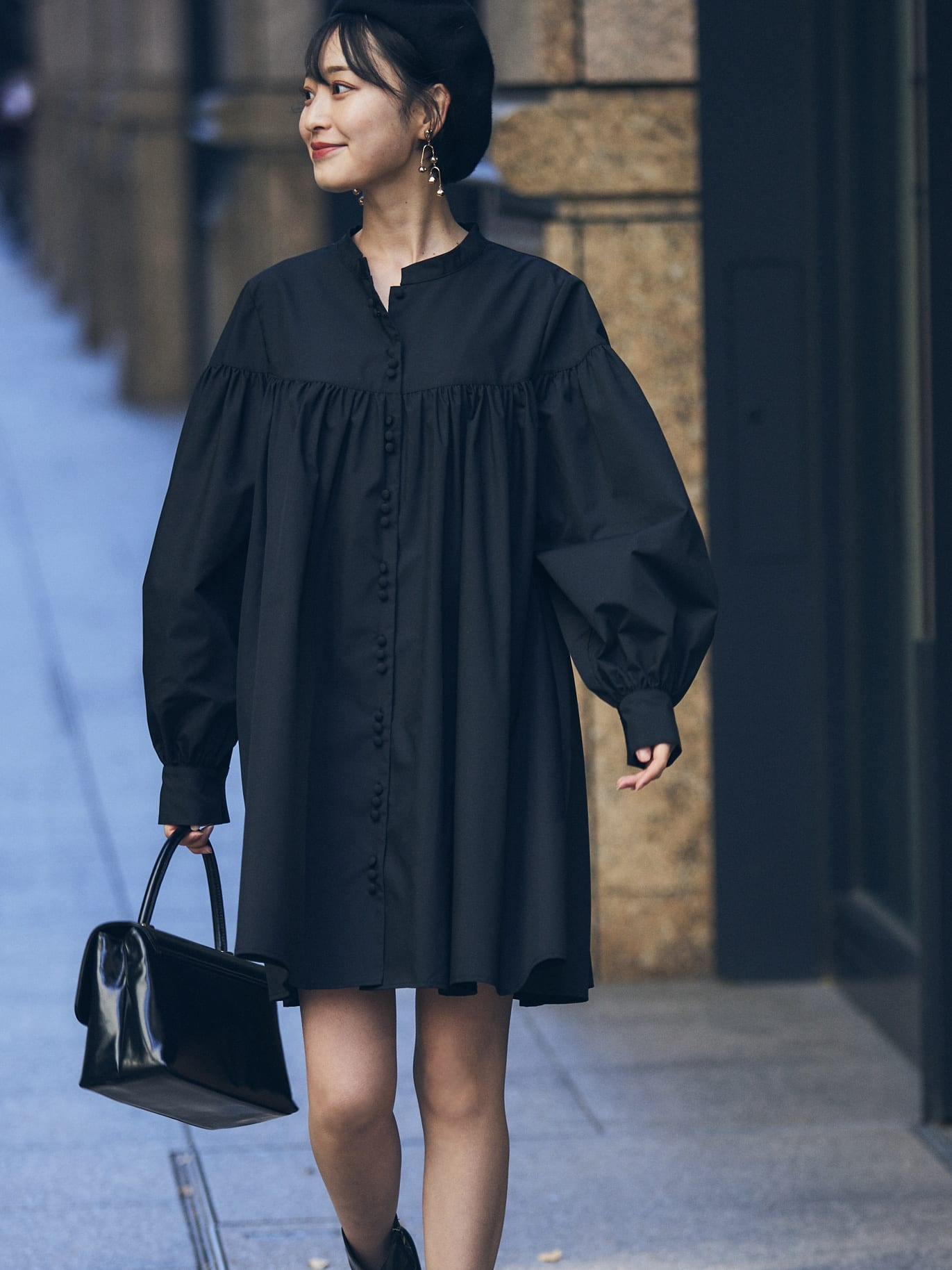 volume gather mini one-piece