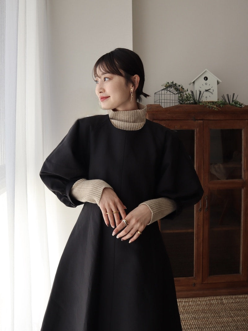 soft leather one-piece【black】