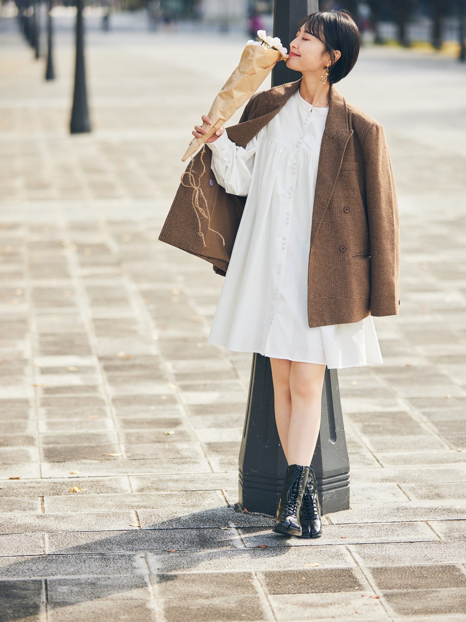 volume gather mini one-piece