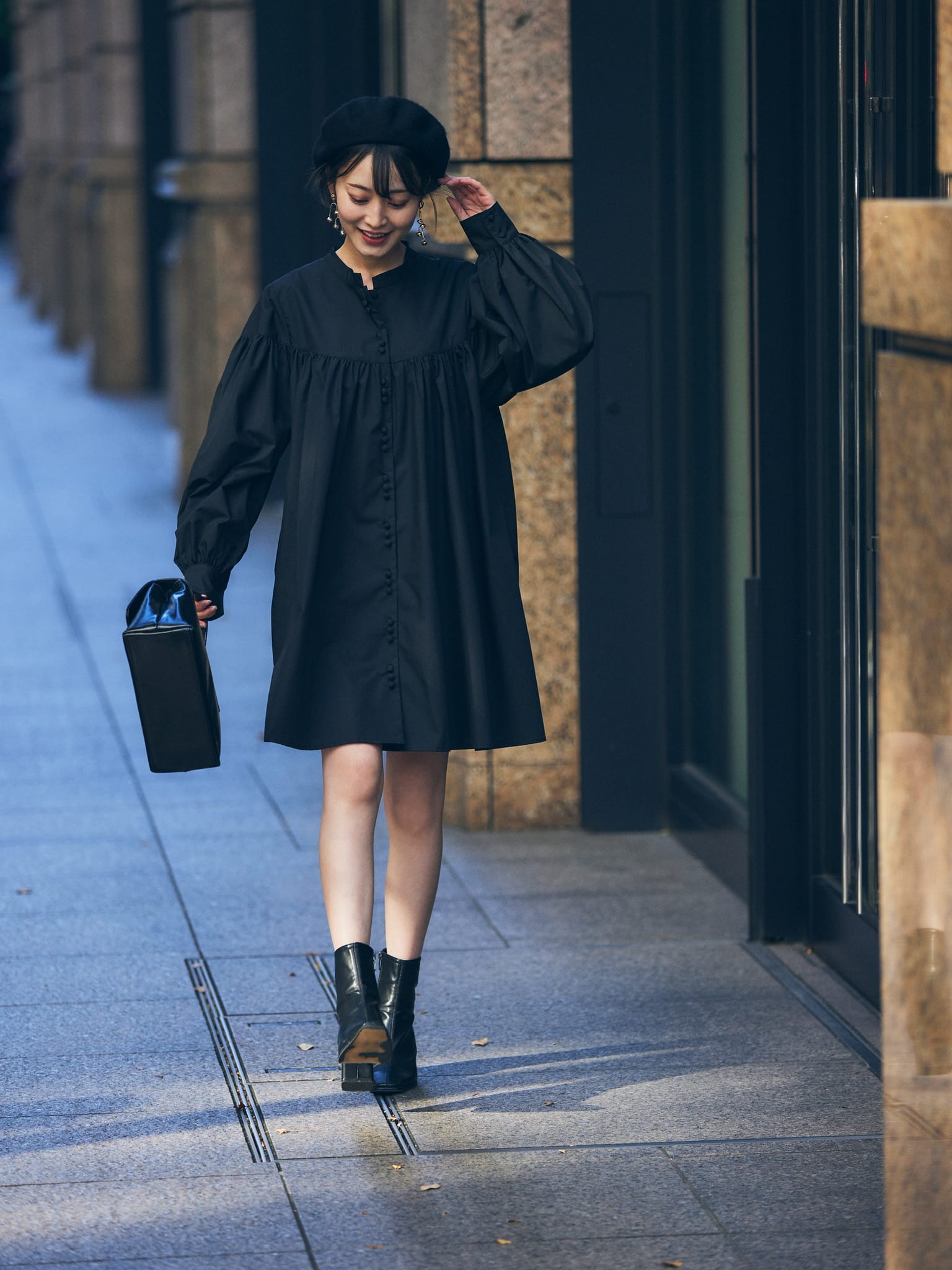 volume gather mini one-piece