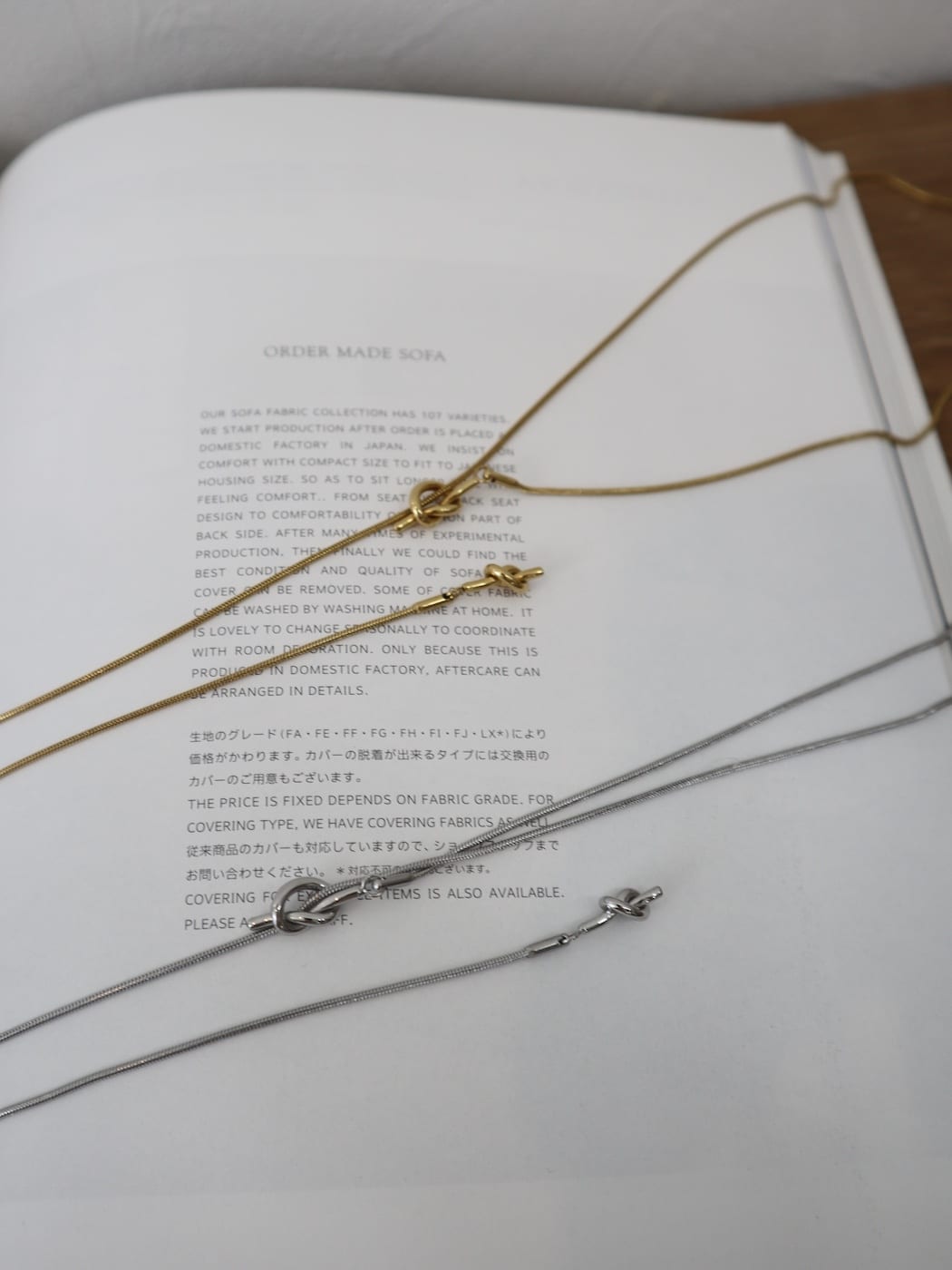 knot long necklace
