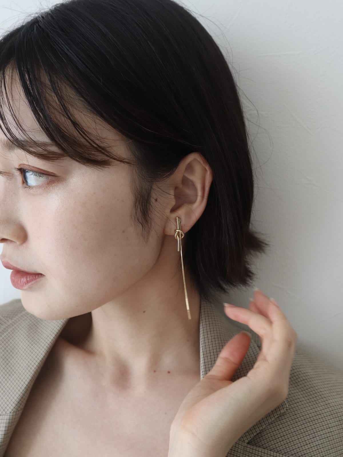 knot long pierce/earing