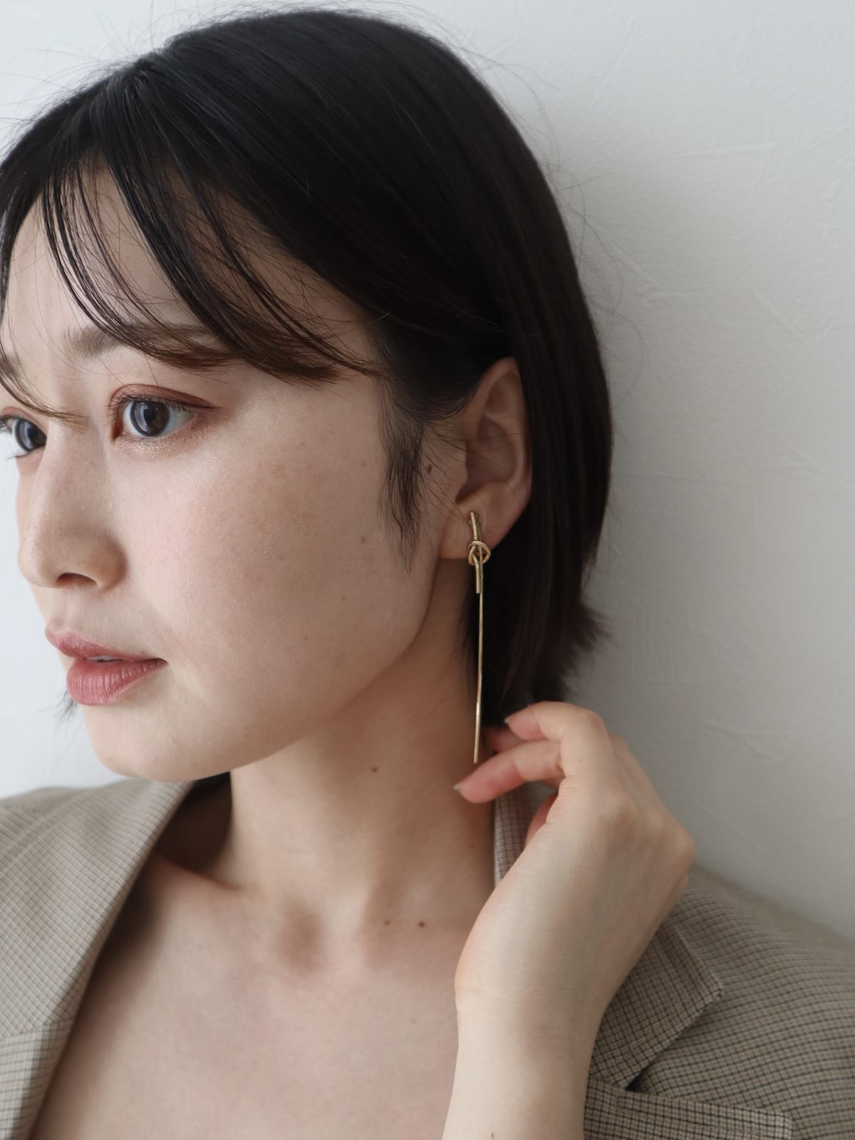 knot long pierce/earing