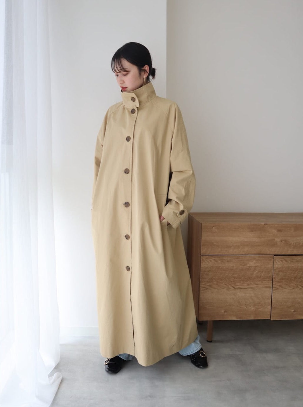 standcollar spring coat