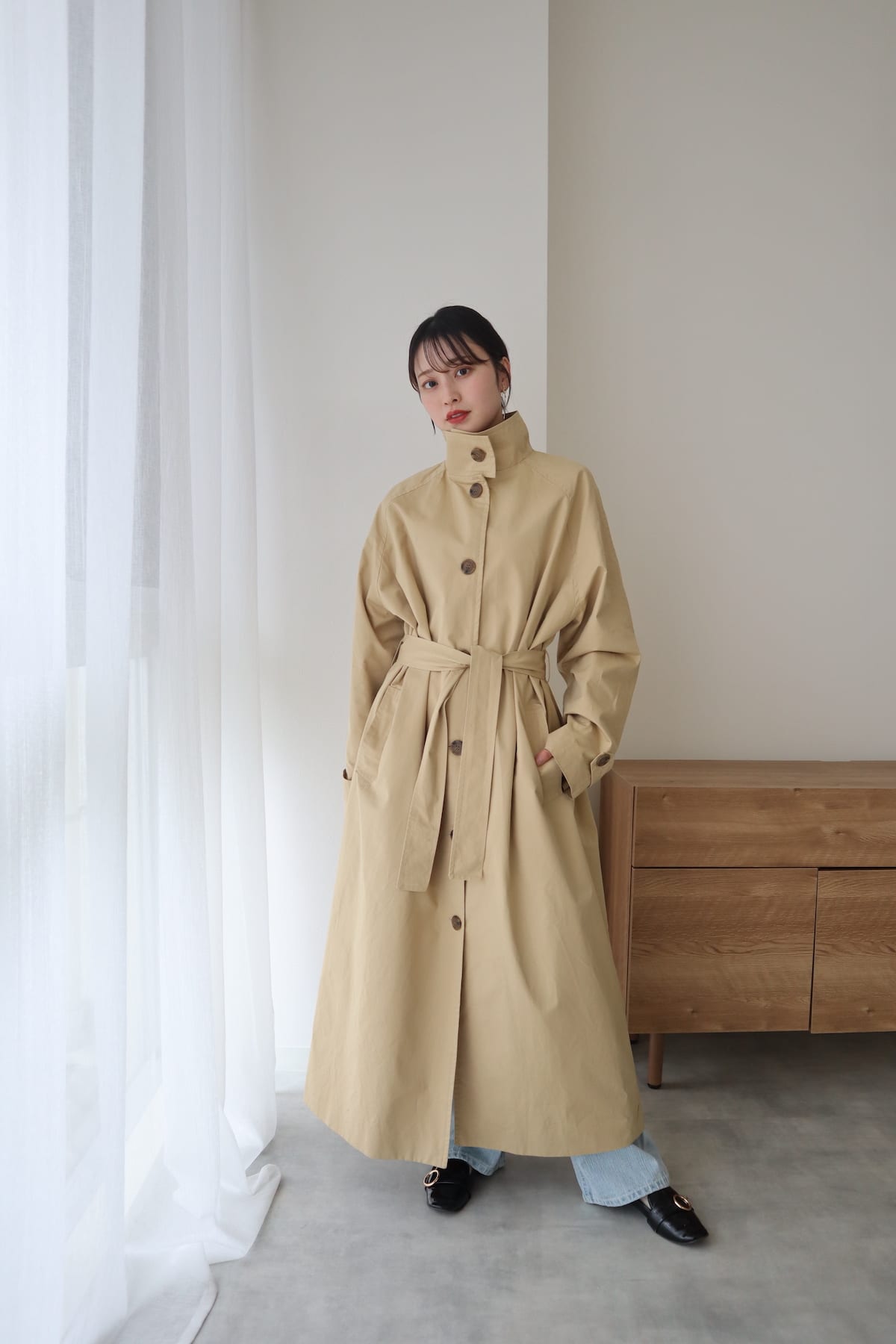 standcollar spring coat