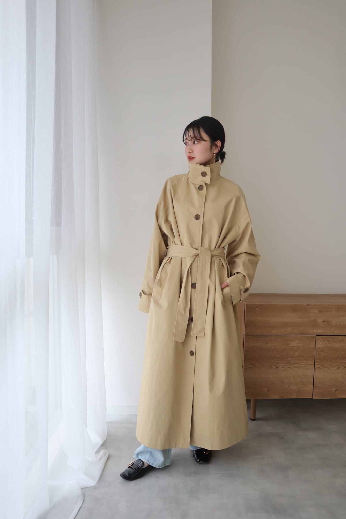 standcollar spring coat