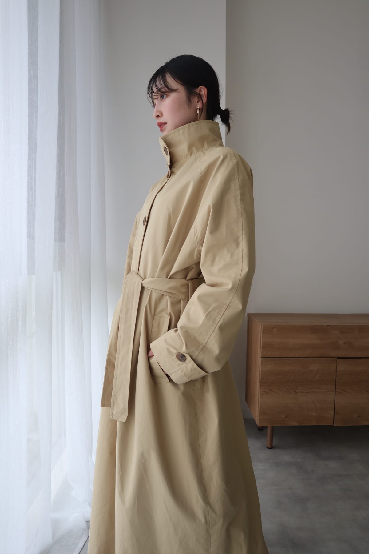 standcollar spring coat