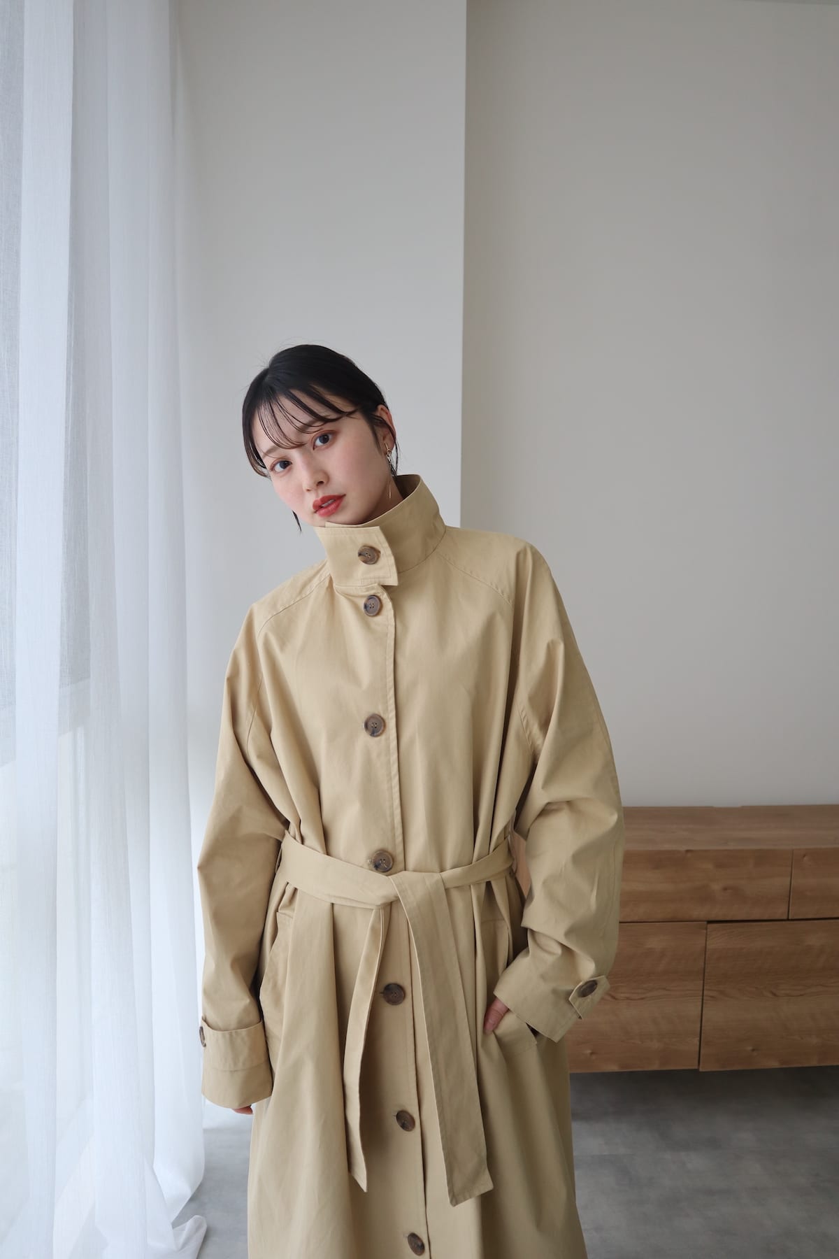standcollar spring coat