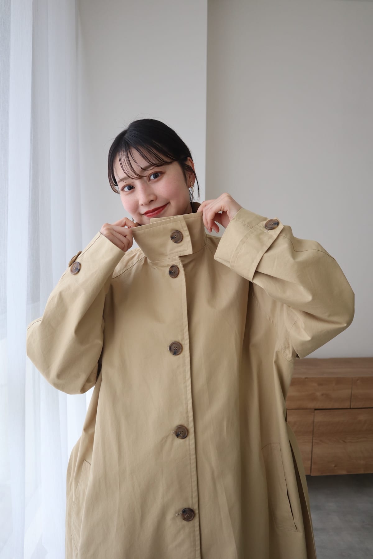 standcollar spring coat