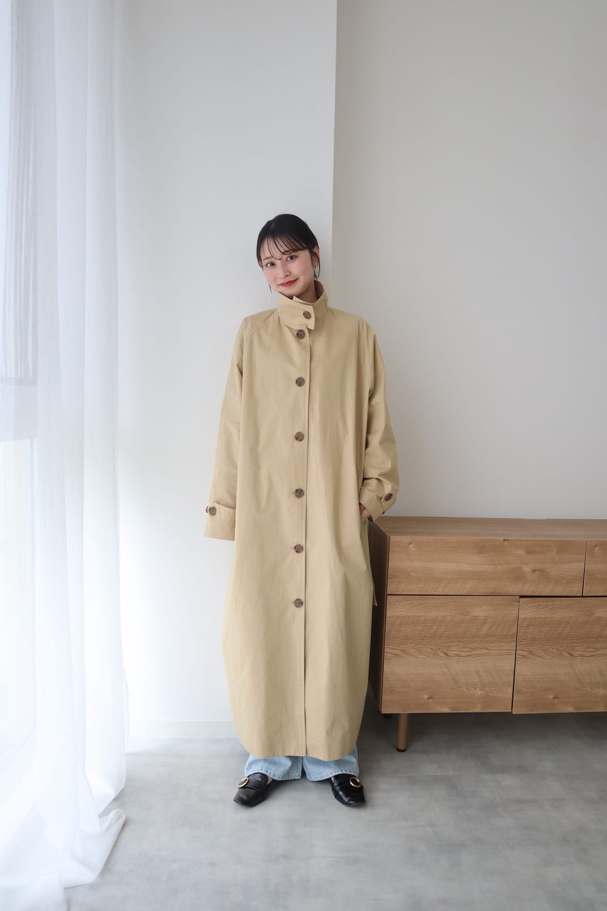 standcollar spring coat