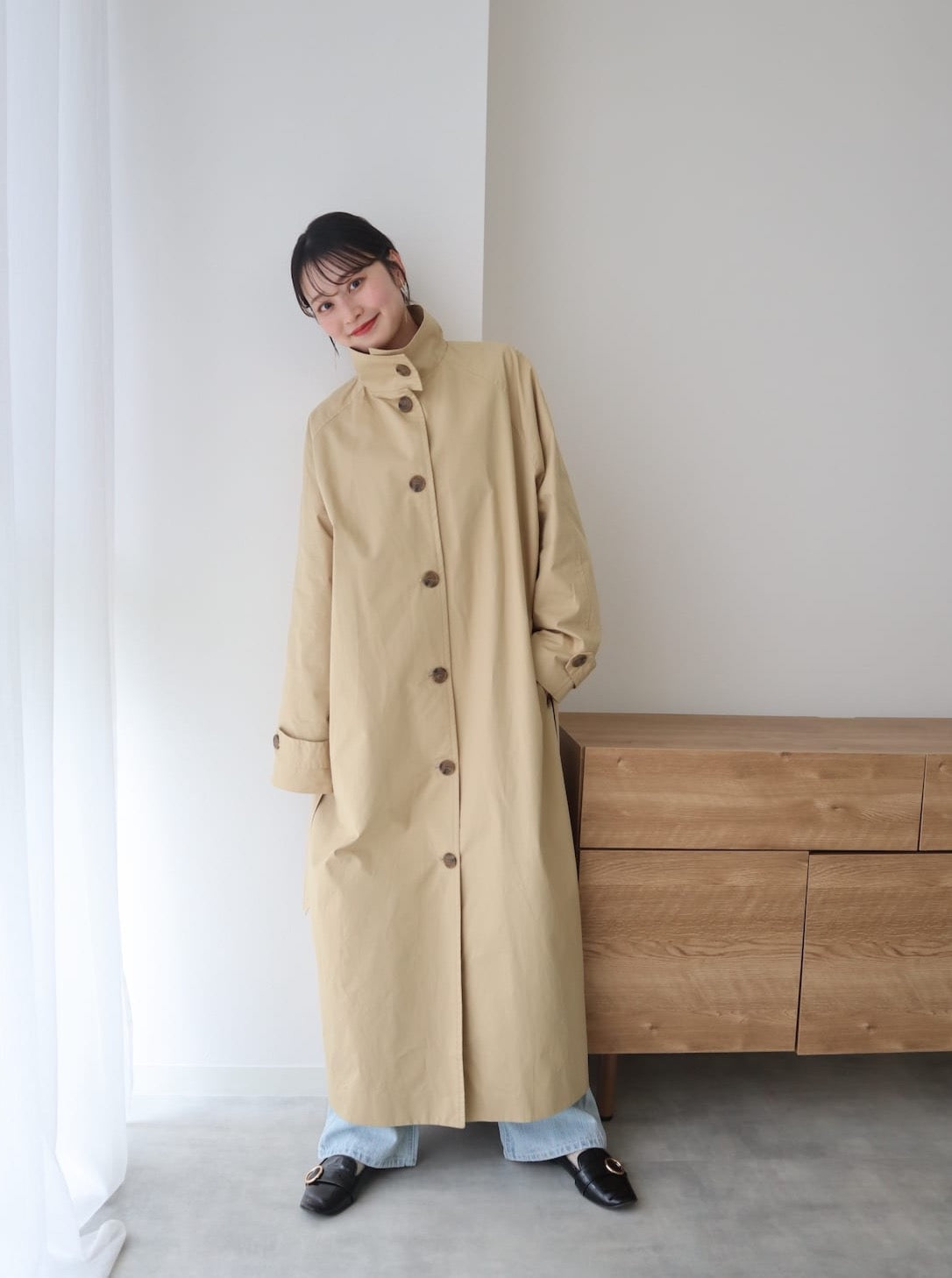 standcollar spring coat