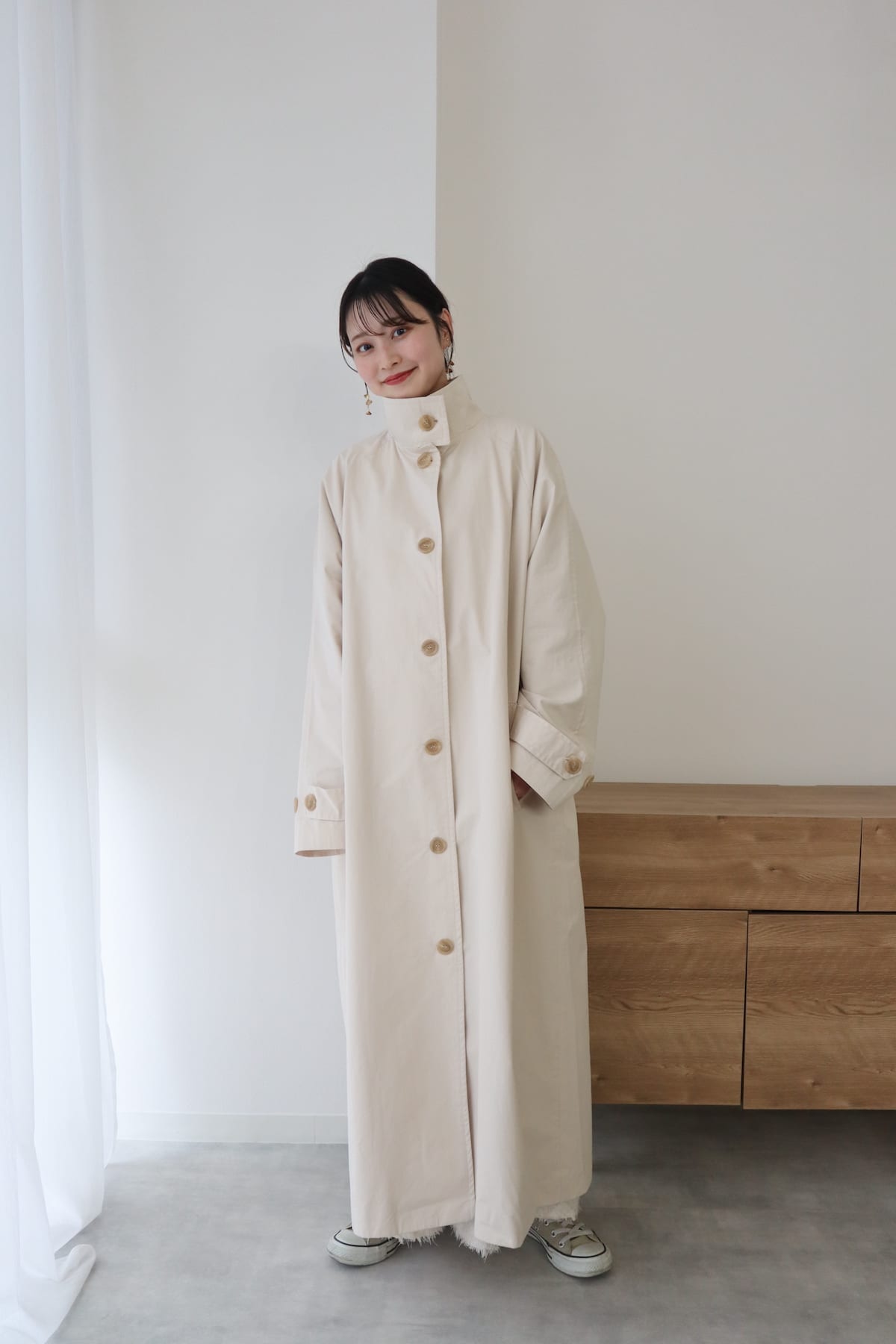 standcollar spring coat