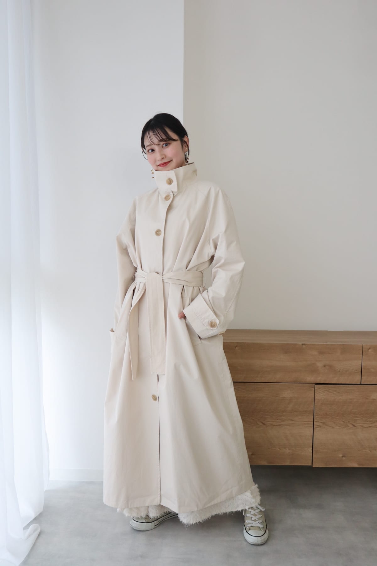 standcollar spring coat
