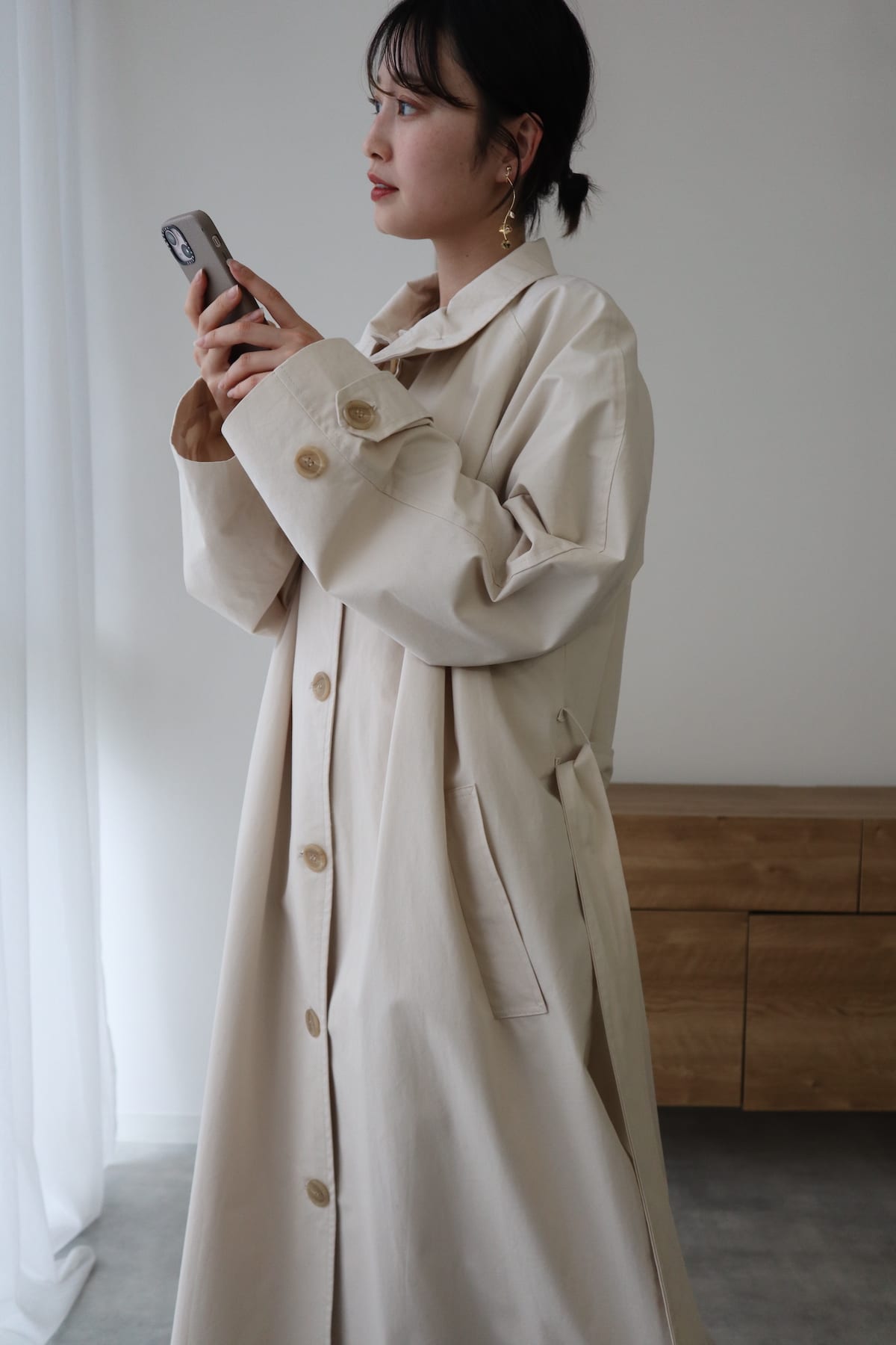 standcollar spring coat