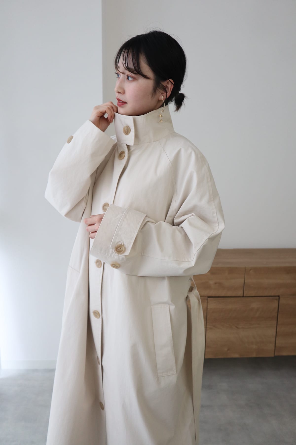 standcollar spring coat