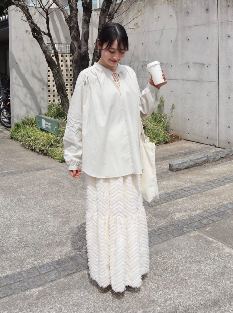 chiffon flare blouse