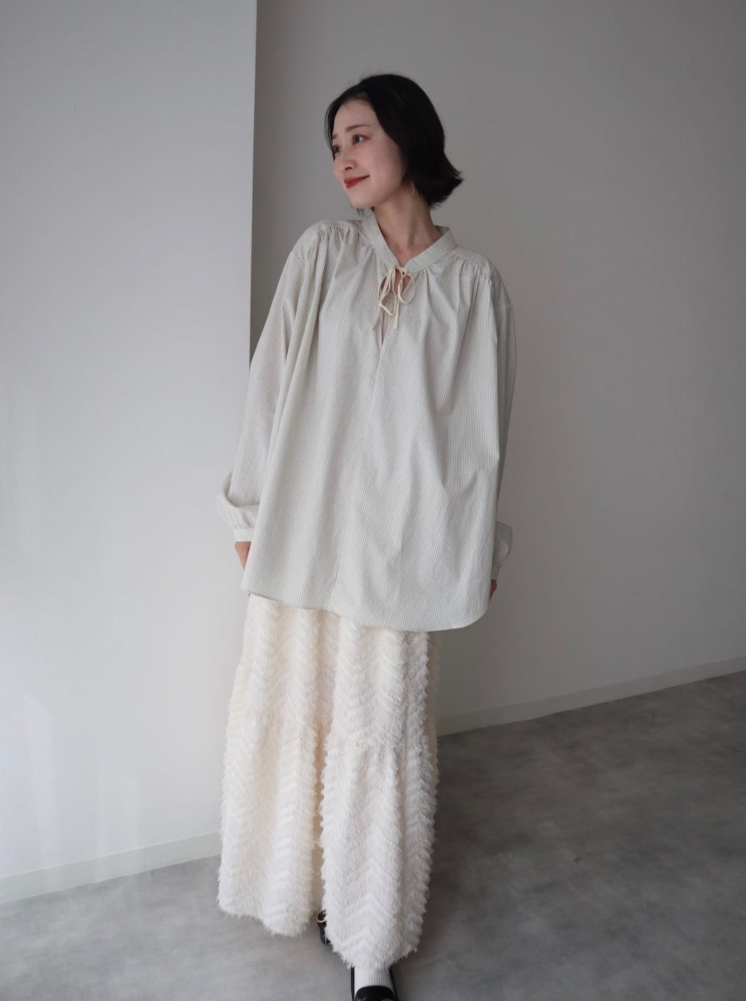 chiffon flare blouse