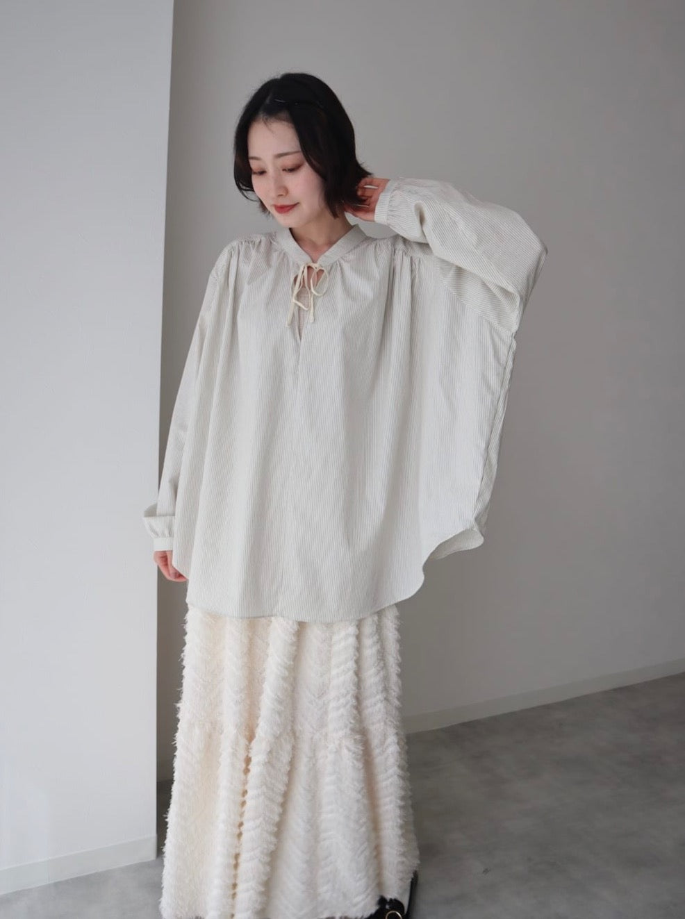 chiffon flare blouse