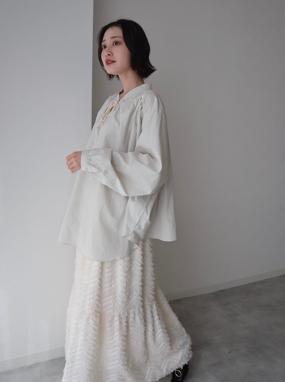 chiffon flare blouse