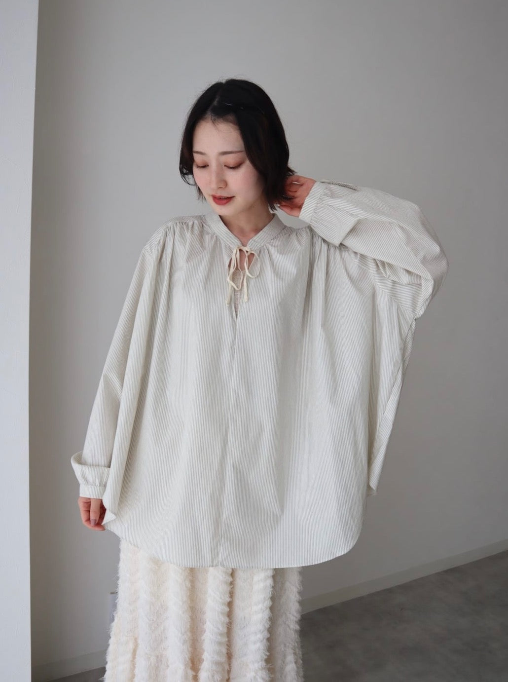 chiffon flare blouse