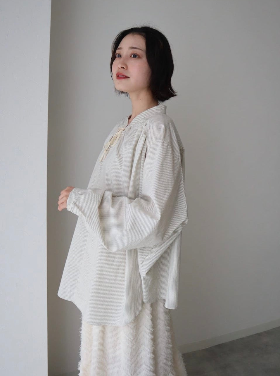 chiffon flare blouse