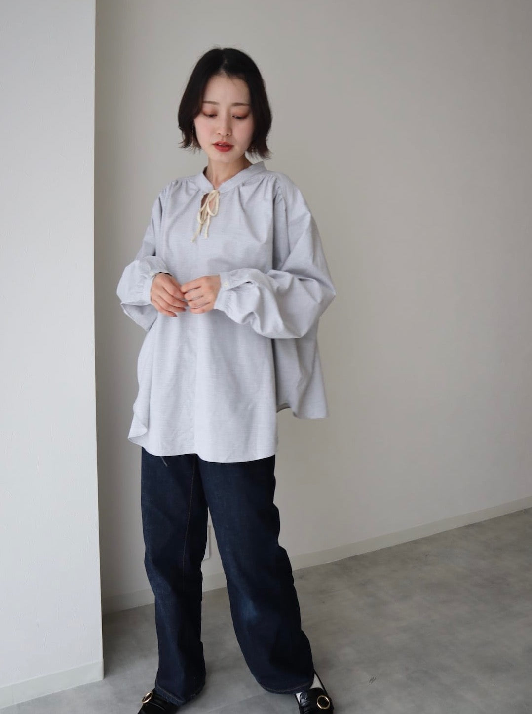 chiffon flare blouse
