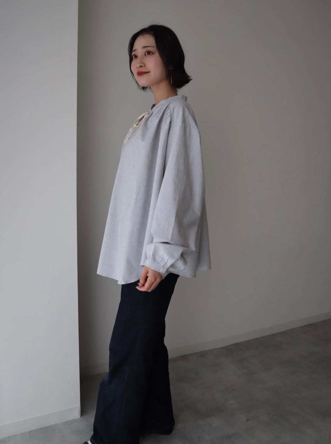 chiffon flare blouse