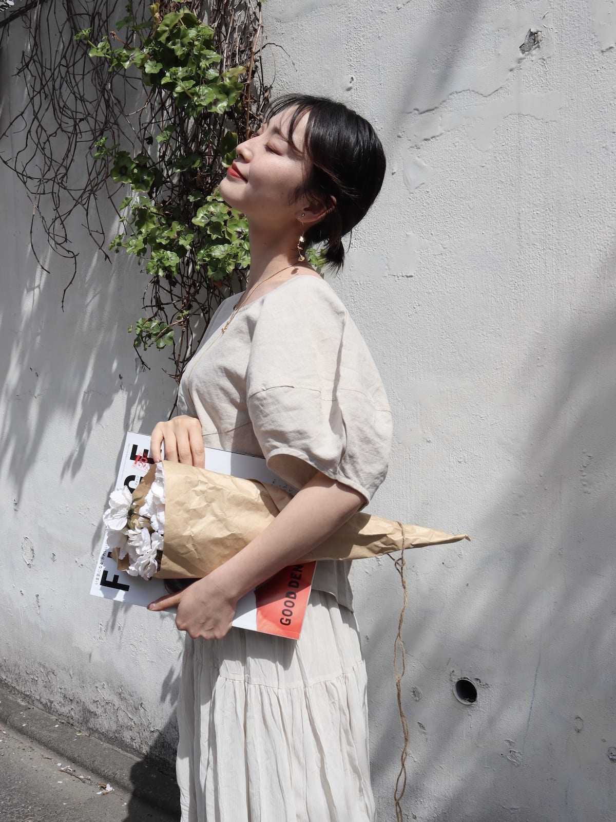 puff sleeve linen tops