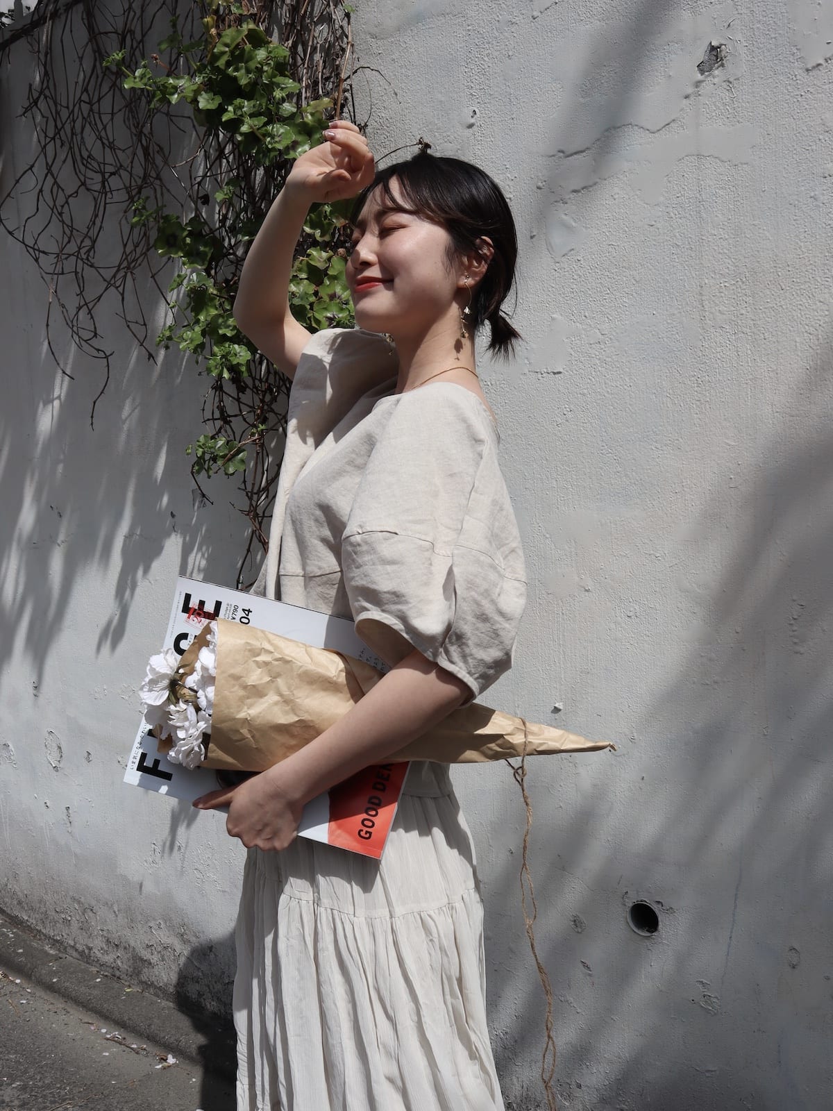 puff sleeve linen tops