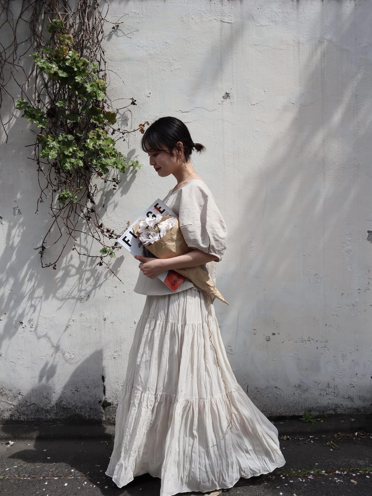 puff sleeve linen tops